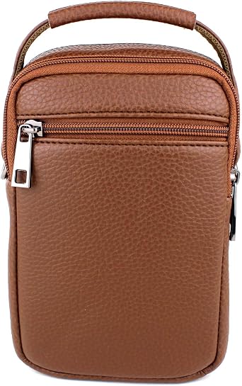 Leather club Men's Multi-Pocket Hanging Hand And Shoulder Bag