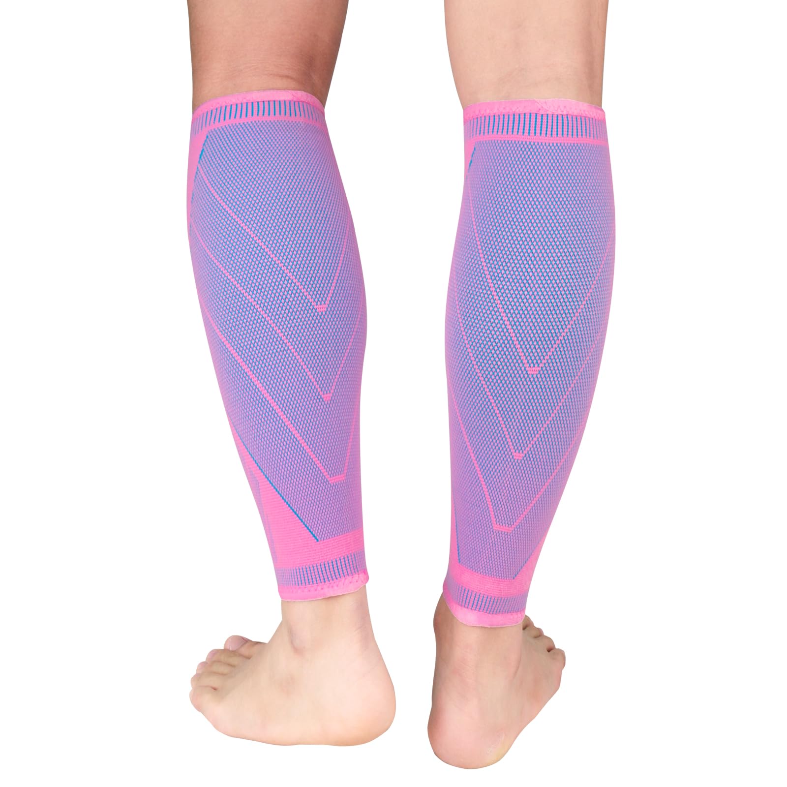 NuCamper Compresión para Pantorrillas Mujer Hombre 2 Pares, Pantorrilleras Compresion, Calcetines Compresión, Mangas para Deportes, Running, Ciclismo, Aliviar Varices, Espinilla Dolor, Calambres