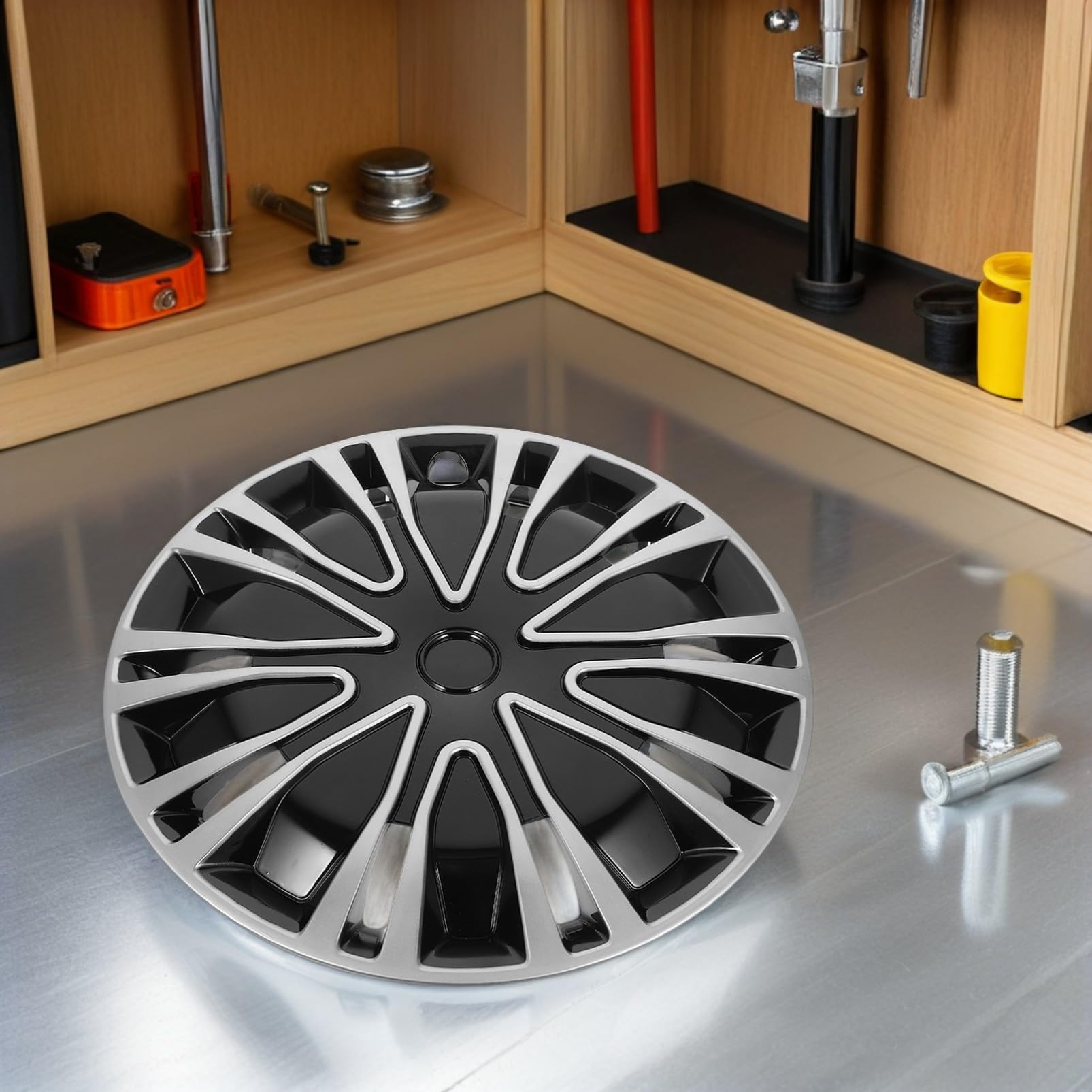 Coprimozzo Decorativo per Ruota Auto, 13 Pollici, Plastica PP