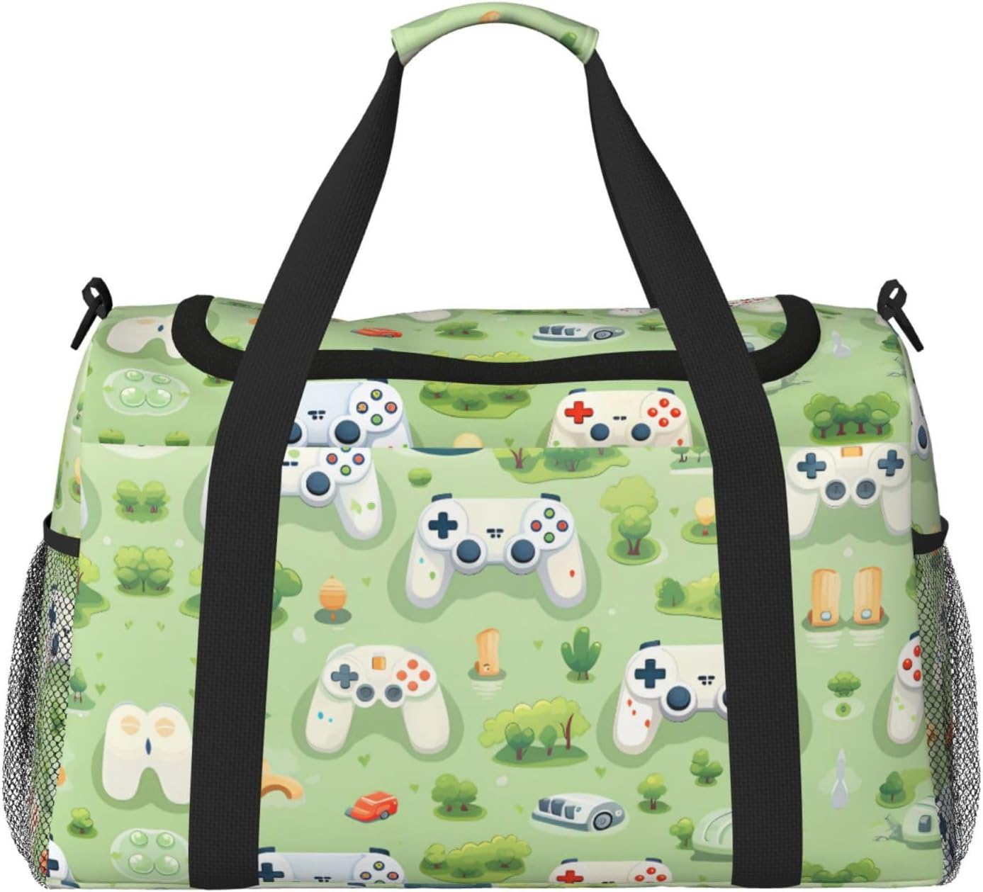 Gamepad in the Grass It is a Hand-held Crossbody Travel Bag with Large Capacity and Multi-Functions, a Must-Have for Outdoor Travel