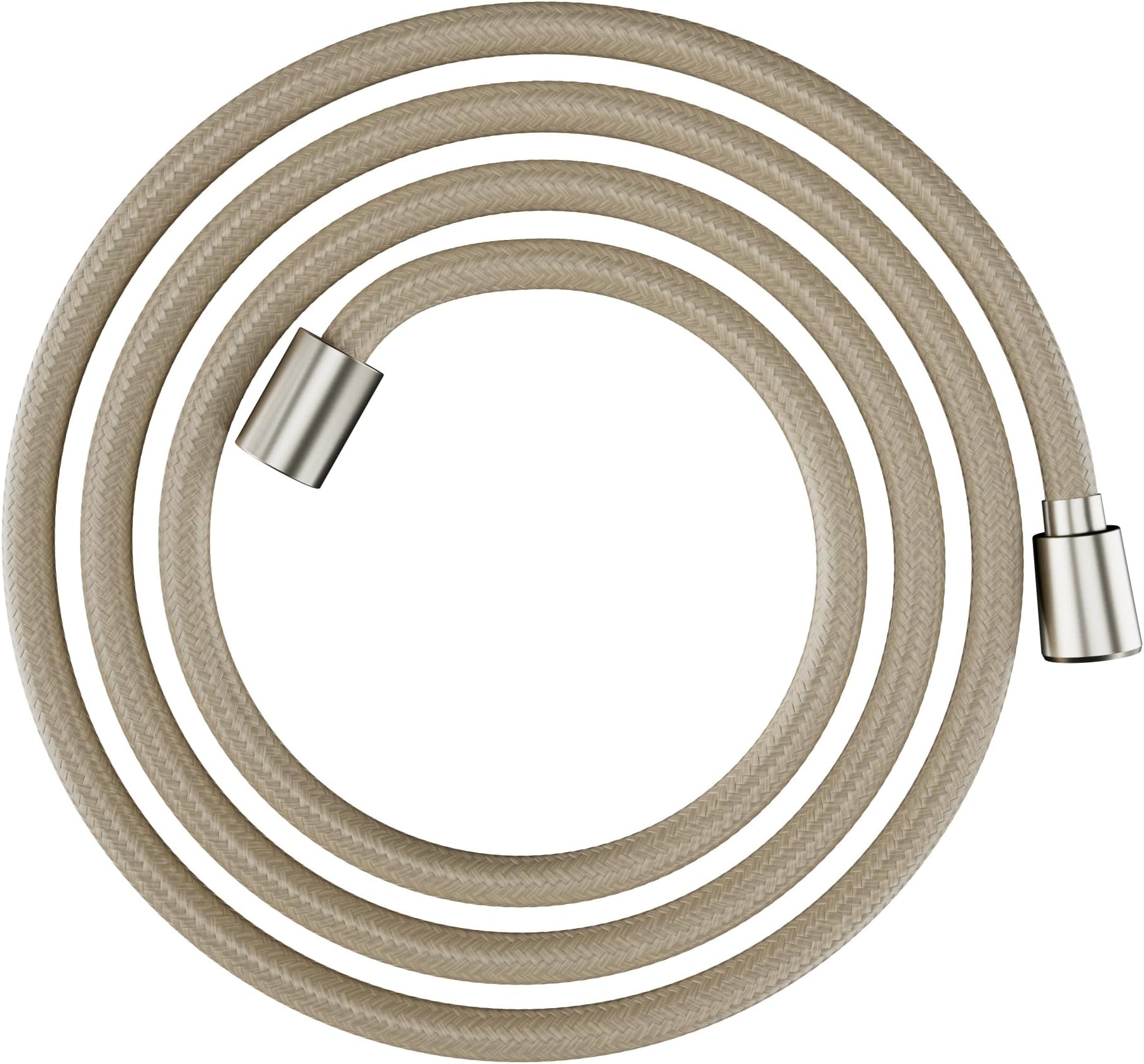 hansgrohe 28230820 DesignFlex Textile Brushed Nickel Handshower Hose, 80-inch