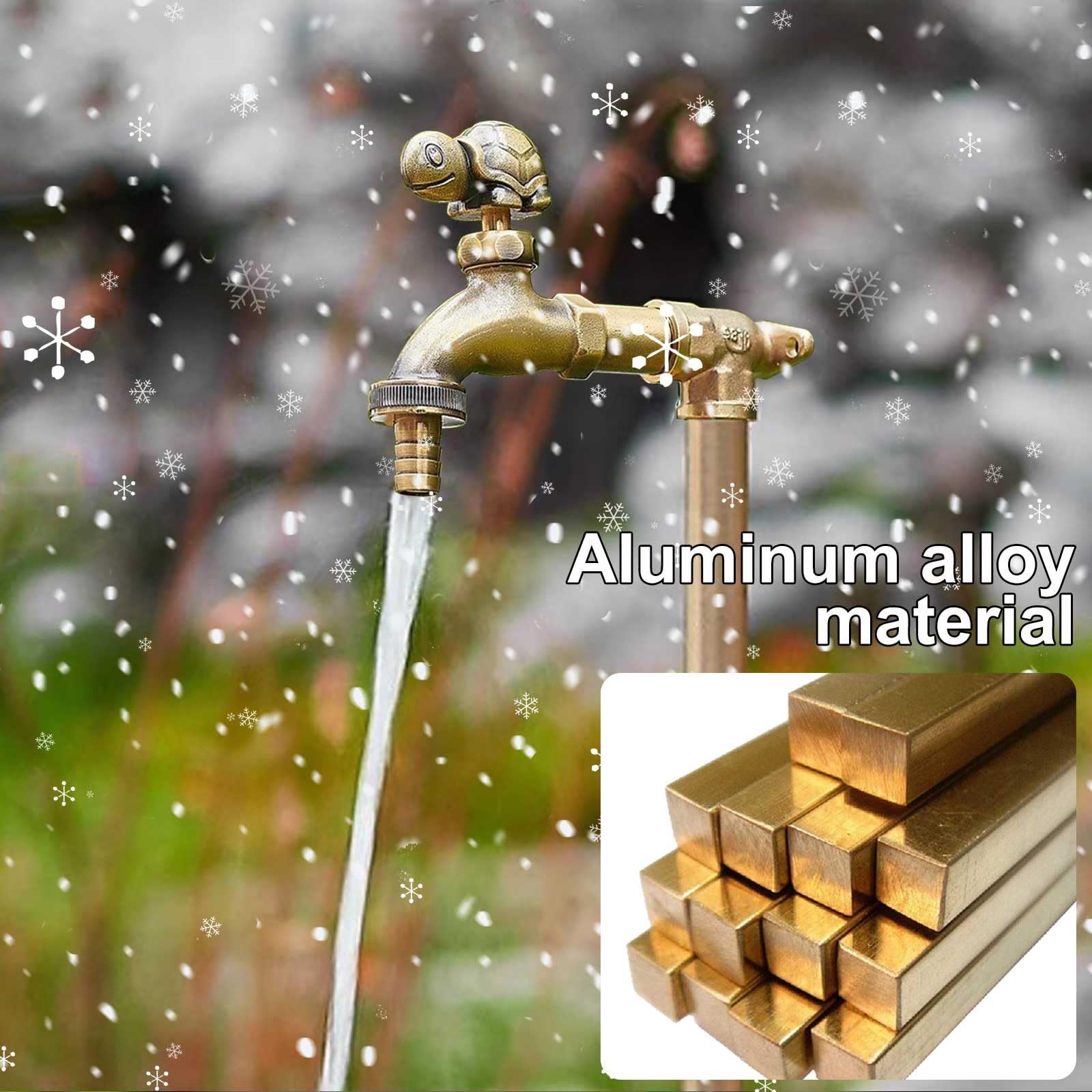Columna de Agua Jardín Grifo Exterior Anticongelante Independiente de Latón para Riego/Irrigación/Lavado (Negro 40 cm/16 Pulgadas)