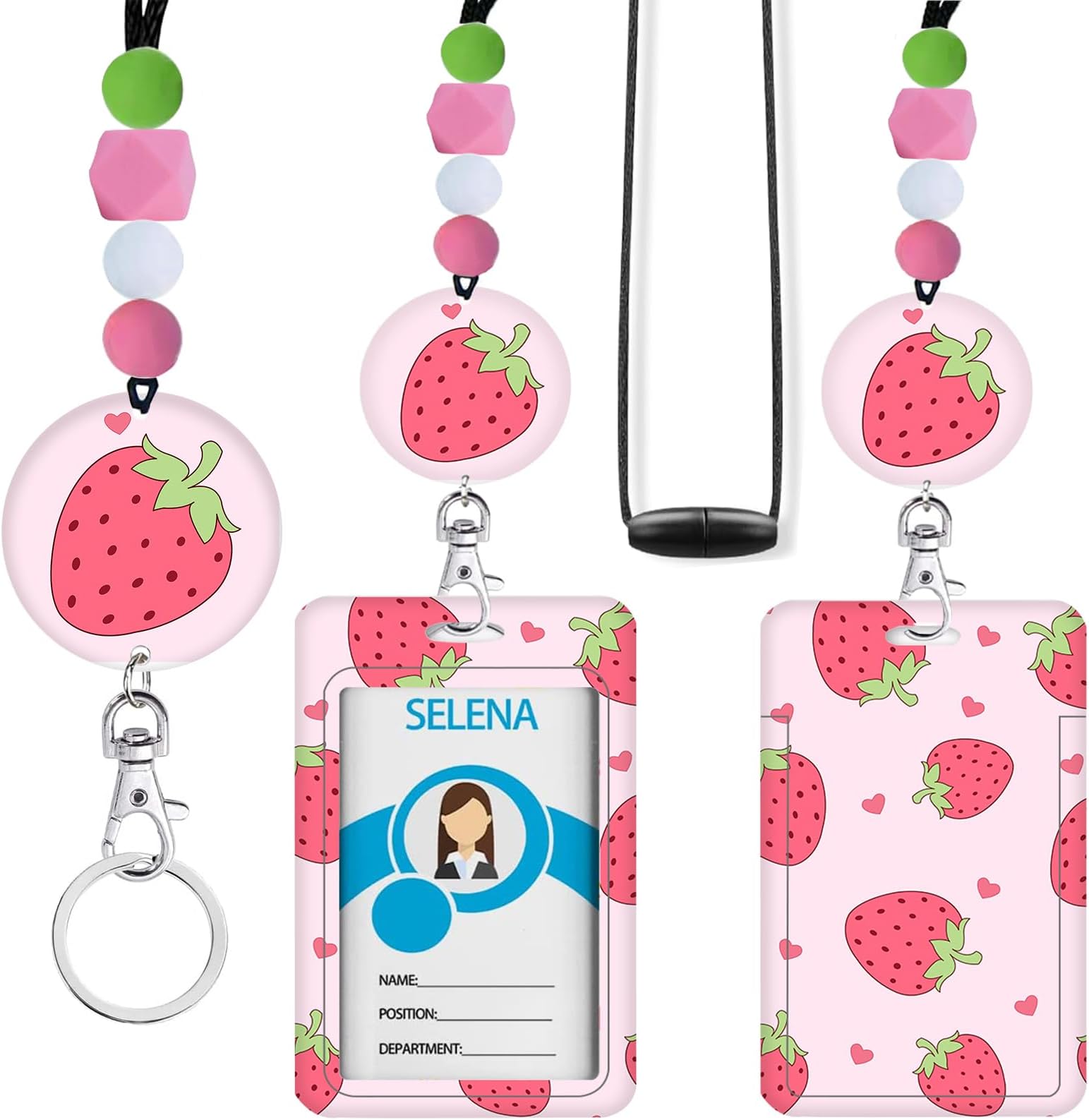Teacher Lanyard for ID Badges and Keys, Cute Safety