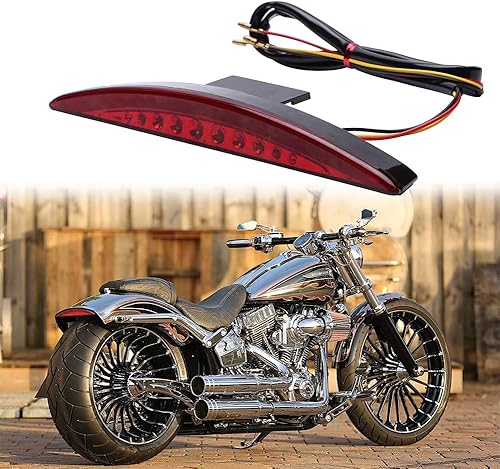 Vista 24 de DREAMIZER Luz trasera de freno de motocicleta Fender Edge Lámpara LED con siganls de giro compatible con Sportster XL883N 1200N XL1200V XL1200X Cafe