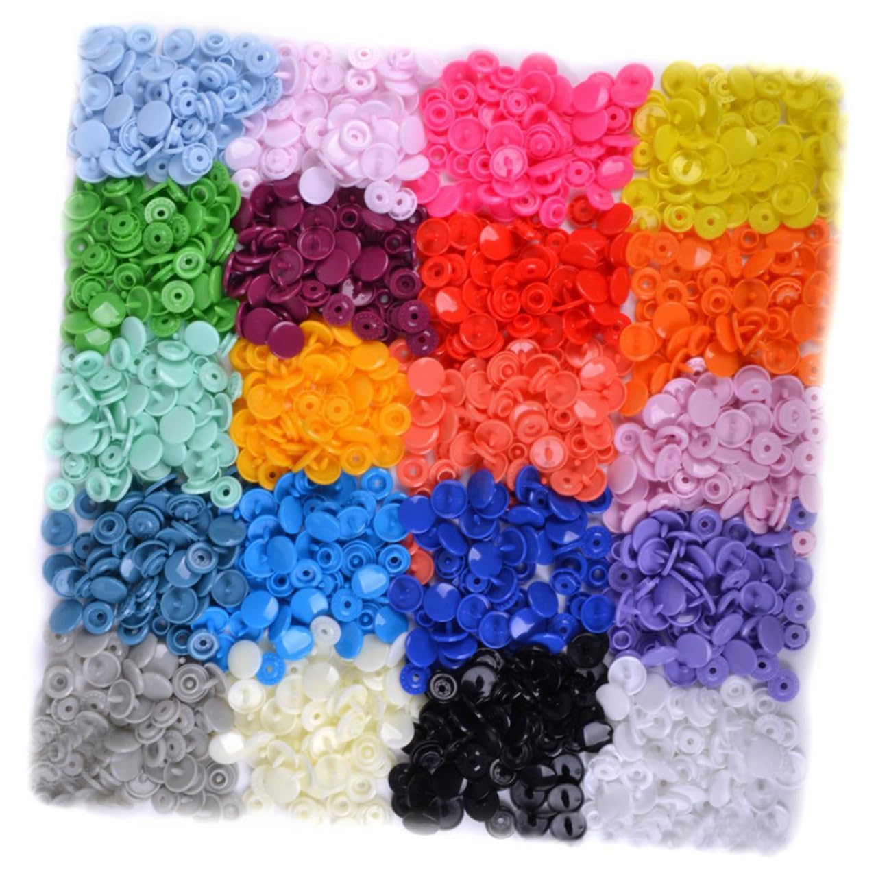 Kit de Alicates para Sujetadores 300 Botones de Plástico T5 en 20 Colores, Duradero y Fácil de Usar para Costura y Proyectos DIY