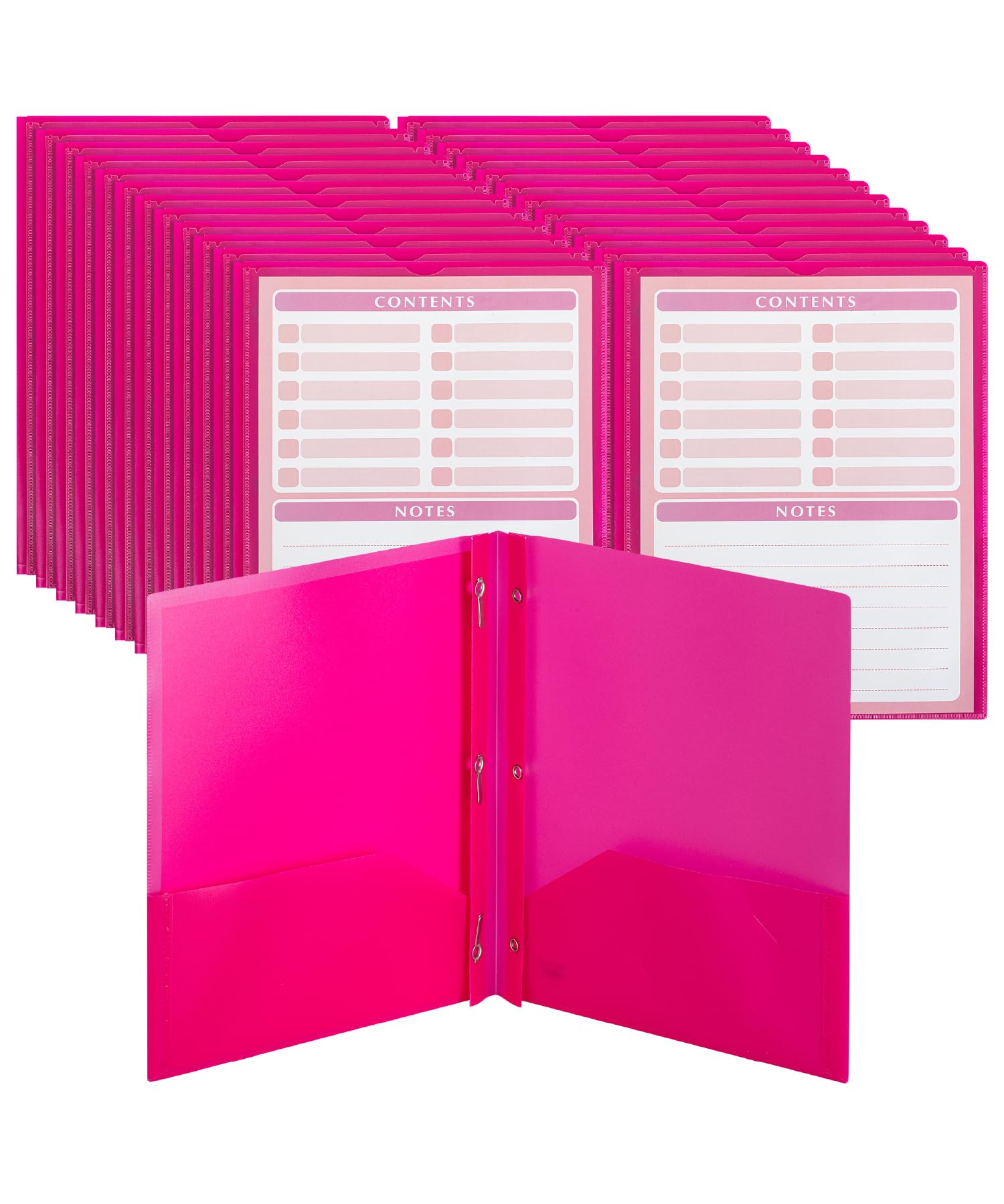 Photo 1 of Mr. Pen- Plastic Folders with Pockets and Prongs, 24 Pack, Letter Size