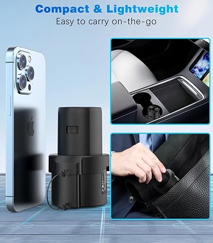 Miniatura 7 de MoKo Adaptador de cargador J1772 a Tesla con bloqueo, adaptador de carga rápida J1772 para Tesla Modelo 3 Modelo Y Modelo X Modelo S en estaciones