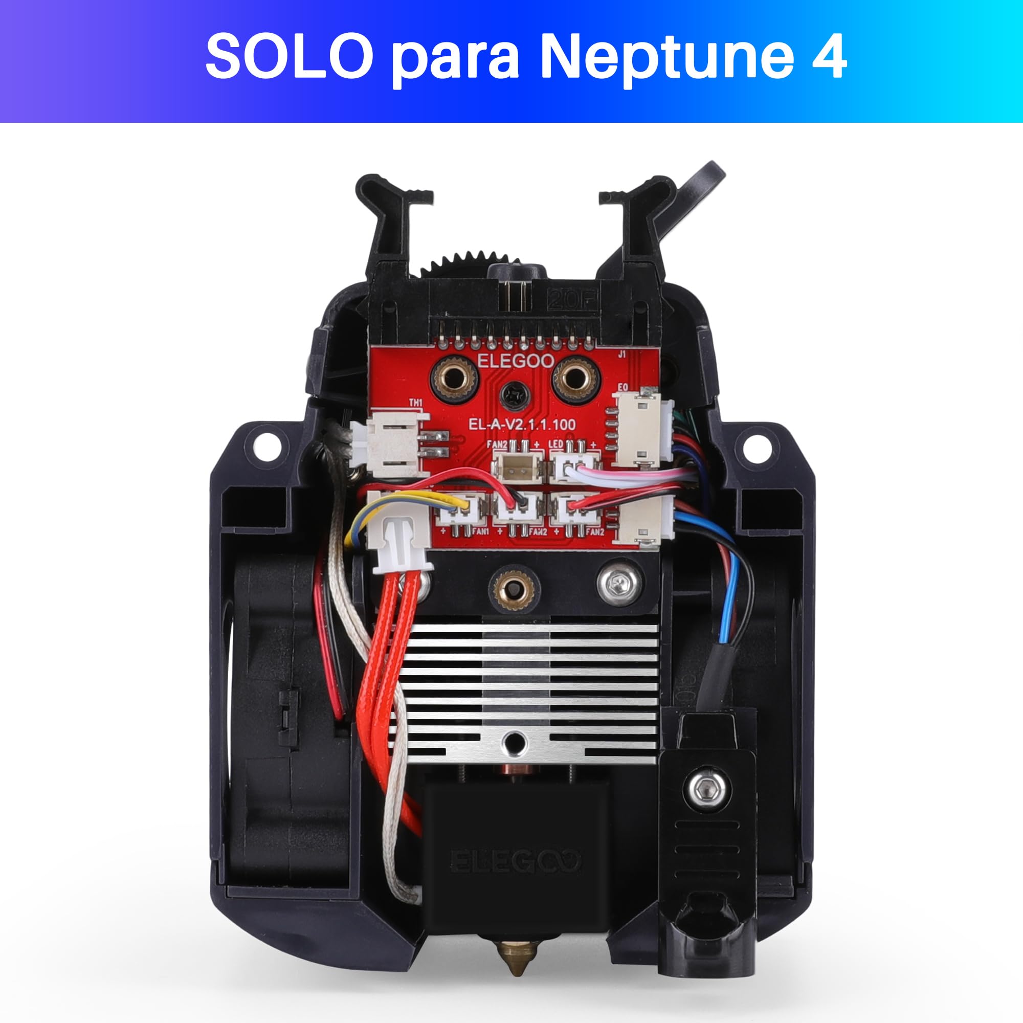 ELEGOO Extrusora Solo para Neptune 4, Impresora 3D Extrusor de Accionamiento Directo de Doble Engranaje Completamente Montado, Accesorio Oficial de Impresora 3D ELEGOO