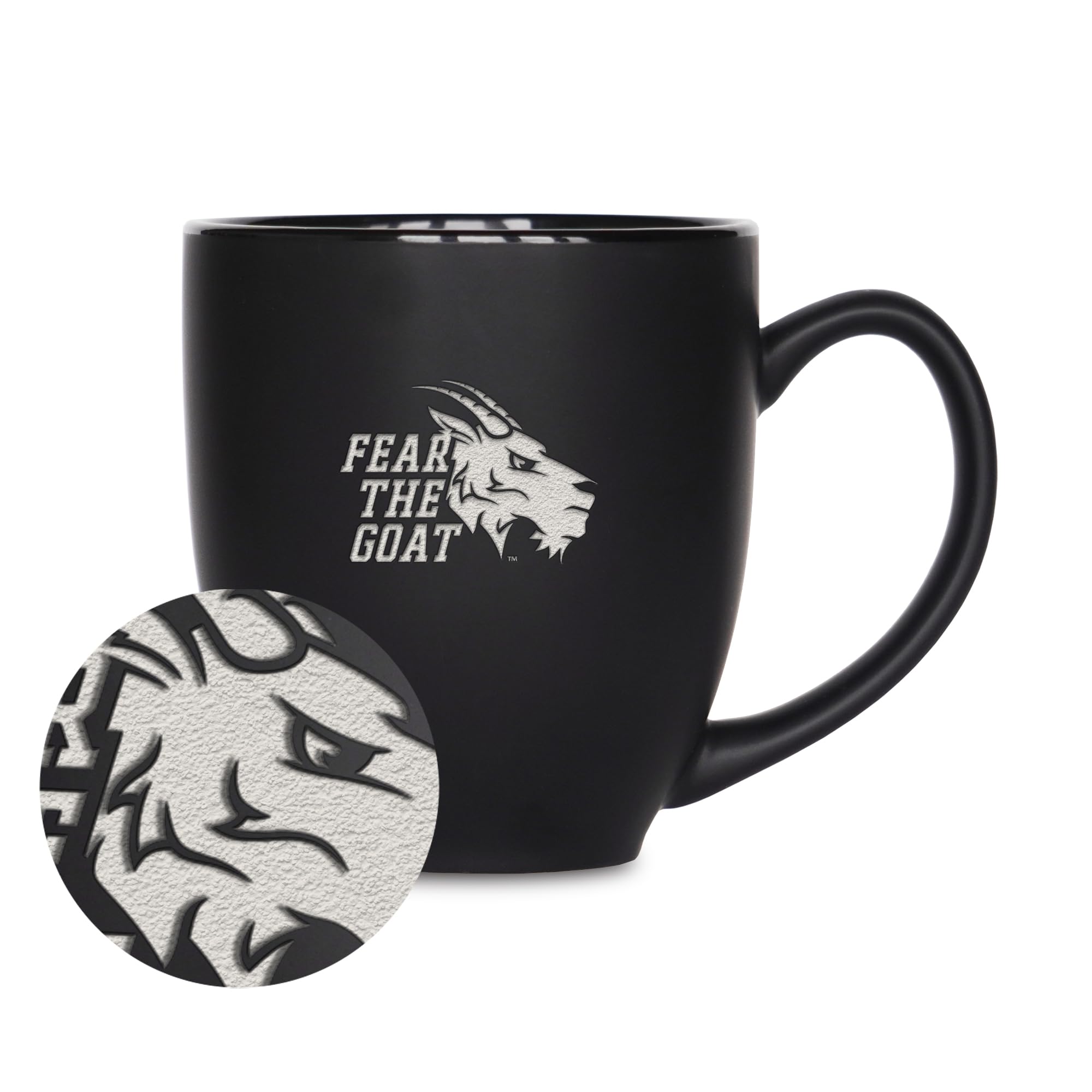 Tasse bistrot St. Edward's Hilltoppers céramique noire mate pour café et thé 445ml