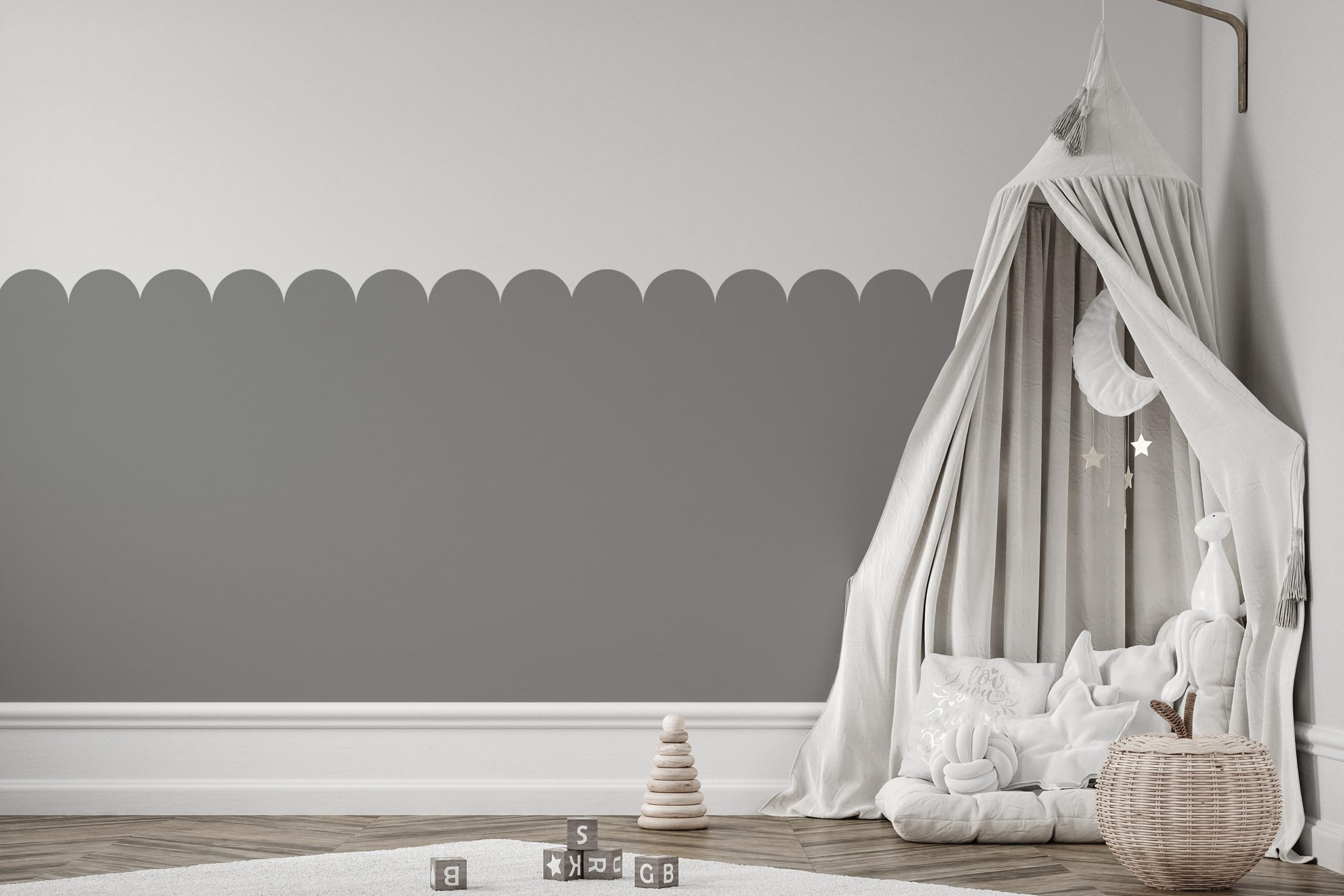 Muralo - Pegatinas Decorativas Para Habitacion Niña, Pegatinas De Pared, Arcos De Papel Pintado Para Guarderías, Escuelas, Estilo Boho - Br.120 Cm X Altura 120