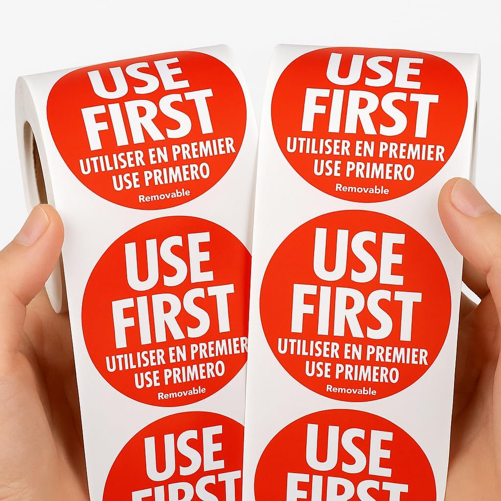 DREAM ART USE First Trilingual Removable Label 1.5 Inch Total 500 Labels Per Roll 3Roll : Office Products