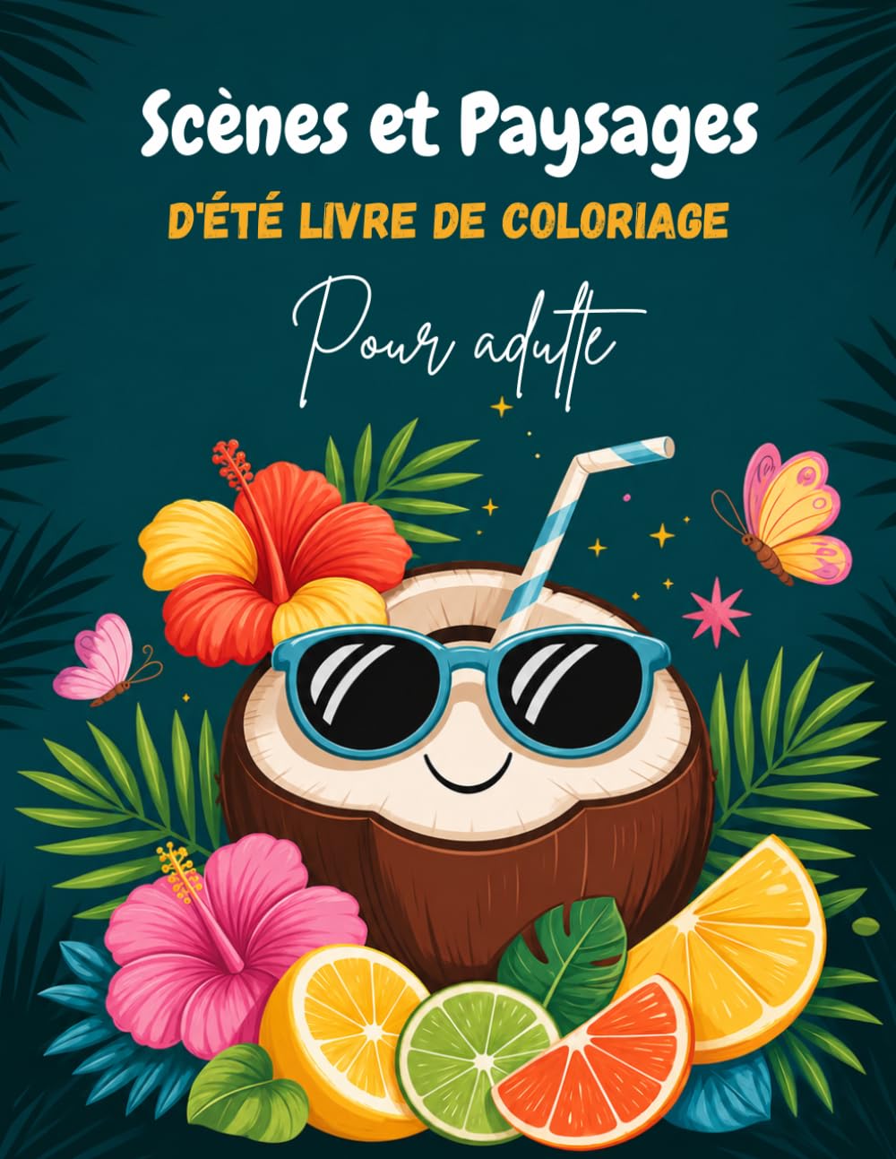 Scènes et Paysages d'Été Coloriage adulte: Livre de coloriage anti stress pour adultes 40 magnifiques dessins de paysages et scènes de la nature en ... relaxation détente mindfullness coloring book