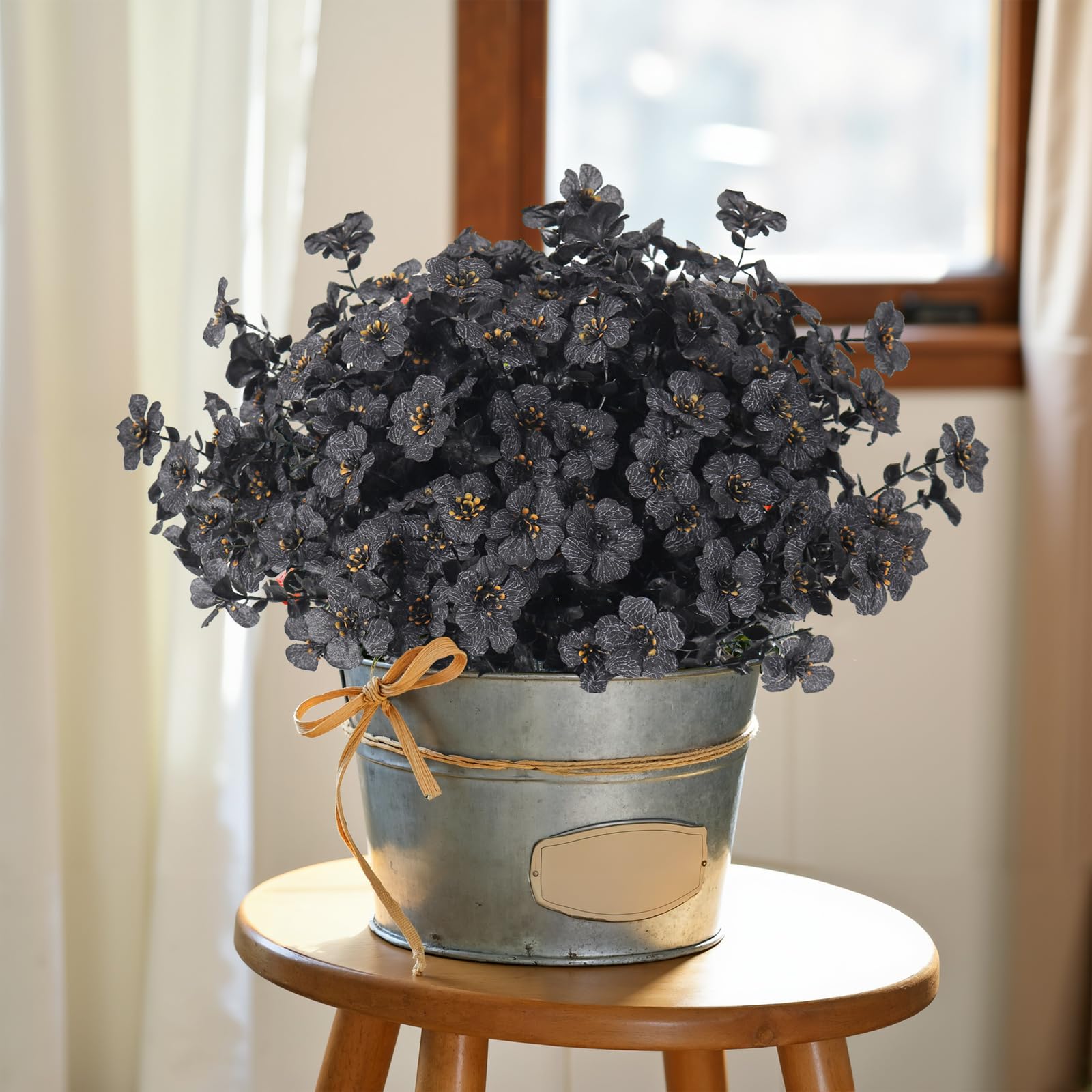 RECUTMS Artificial Black Flowers