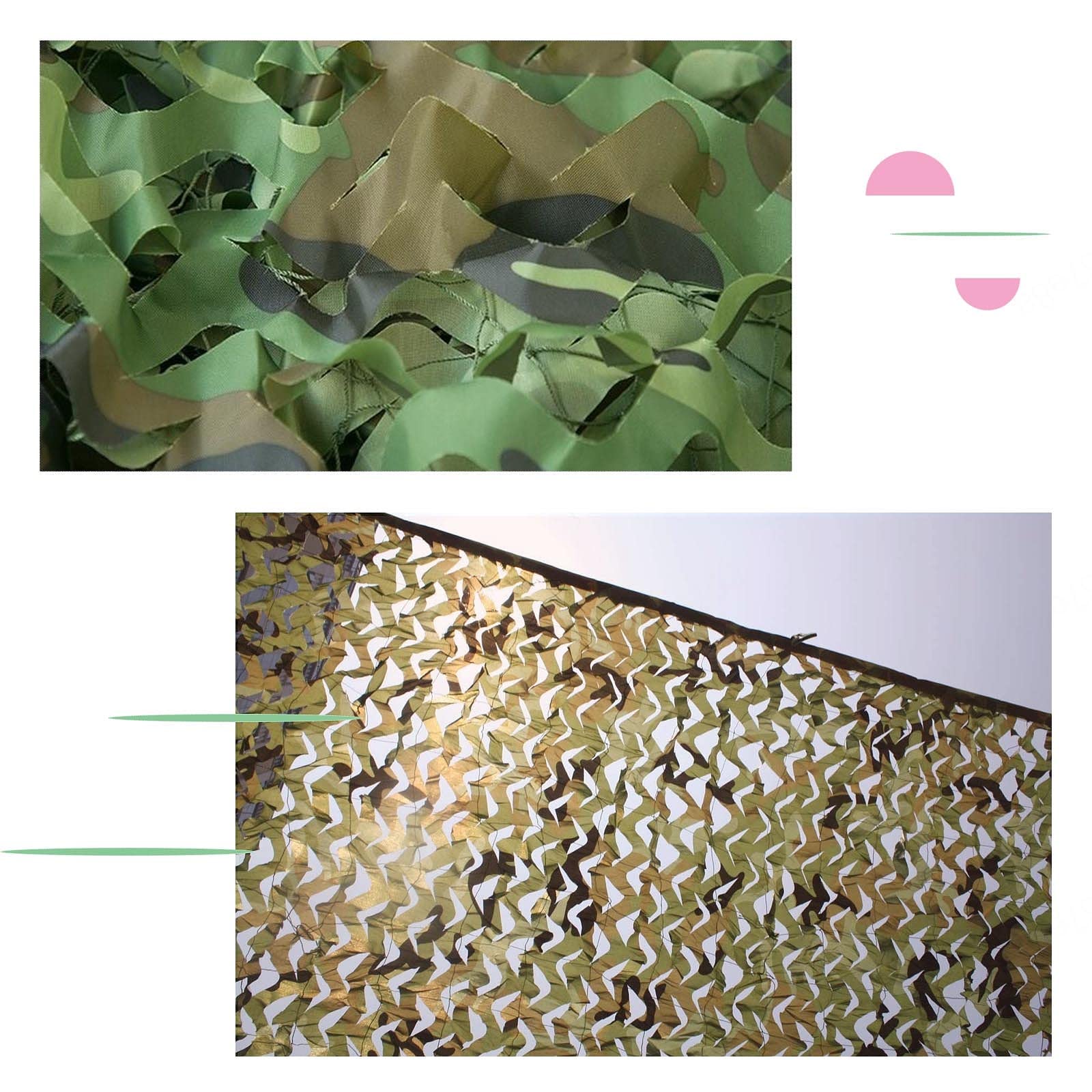 Red de Camuflaje,camuflaje militar,redes de protección fotográfica,redes de tela oxford,simulación de juegos,3D,redes de camuflaje forestal,observación de aves en la selva,Jungle-6×7m/19.7×23.0ft