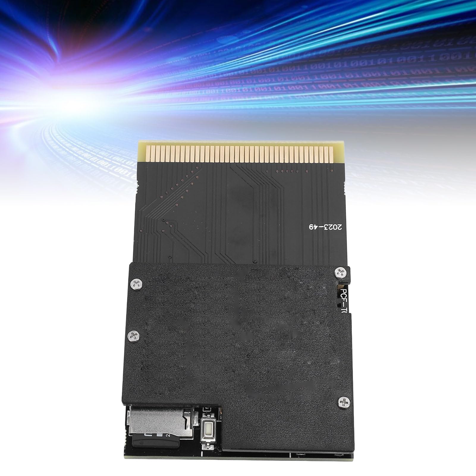 Elprico Cartouche de Jeu Vidéo 1000 en 1, Carte Mémoire Intégrée de 8 Go, Carte Cartouche Flash Black Gold Board pour PC Engine pour TurboGrafx 16 (avec pour PCE et pour TG16)