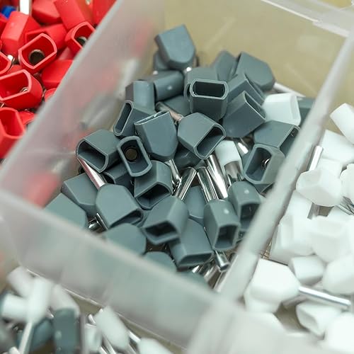 Miniatura 6 de KINJOEK 8 paquetes de 24 rejillas transparentes organizadores de cuentas de plástico, caja de joyería de plástico divisores ajustables, contenedores