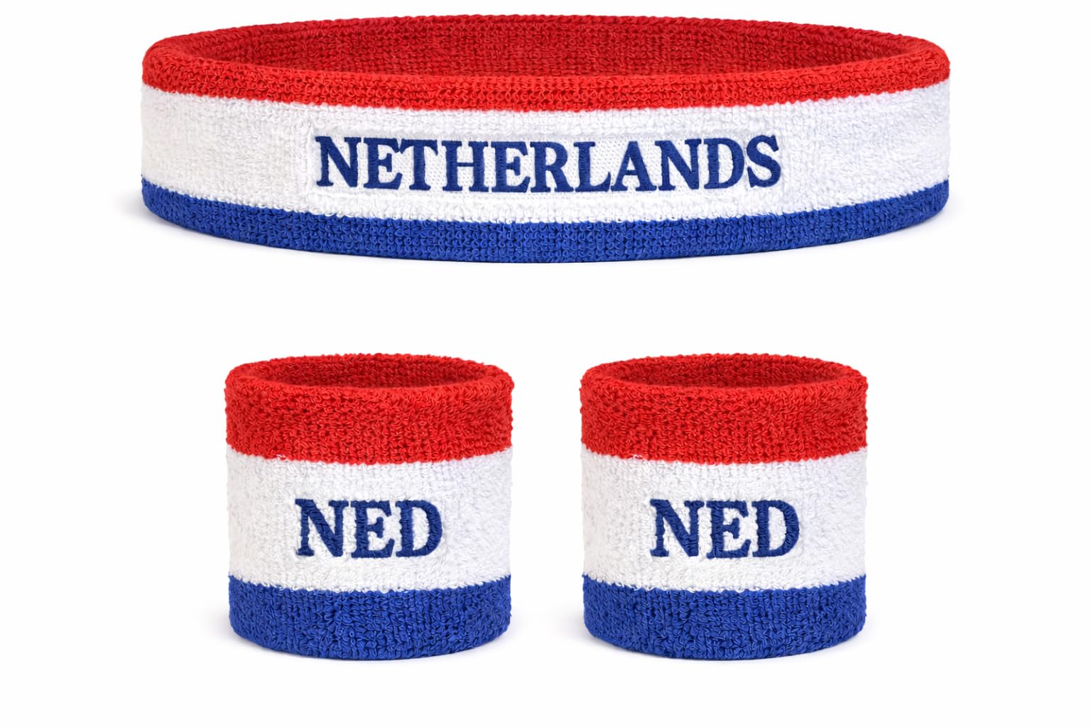 Suddora Country Headband &amp; Wristbands Set (Includes 2 Wrist &amp; 1 Head Sweatband), Highly Moisture Wicking