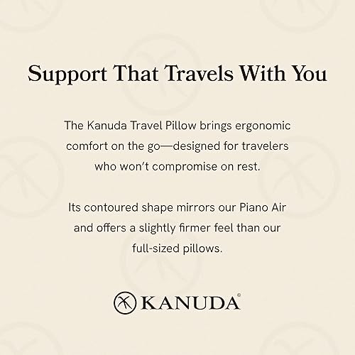 Miniatura 6 de Kanuda Almohada de viaje (azul escandia) Almohada ortopédica cervical para viajes, soporte ergonómico firme de espuma viscoelástica con terapia CV4