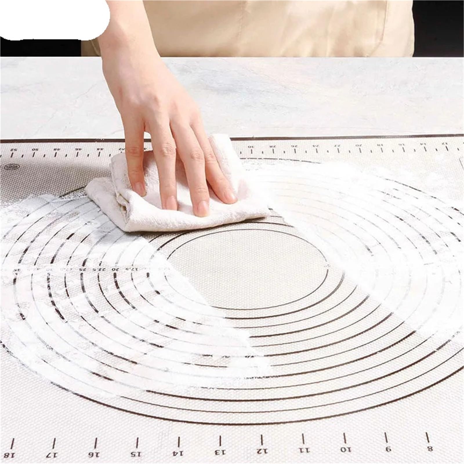 Esterilla de silicona for amasar gran tamaño, for hornear, con rodillo, for repostería, for cocinar pizzas, antiadherente para Pastelería, Repostería(Red,80 x 60cm)