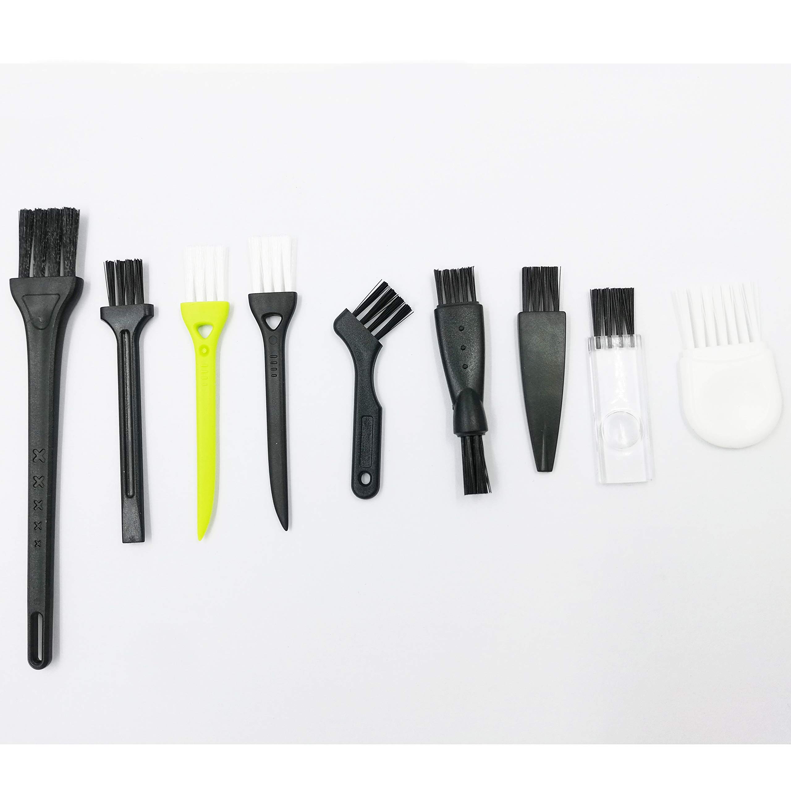 LEZHISNUG 9pcs/set Small Portable Plastic Handle Nylon Anti Static Brushes Computer Keyboard Cleaning Brush Kit and more home appliances