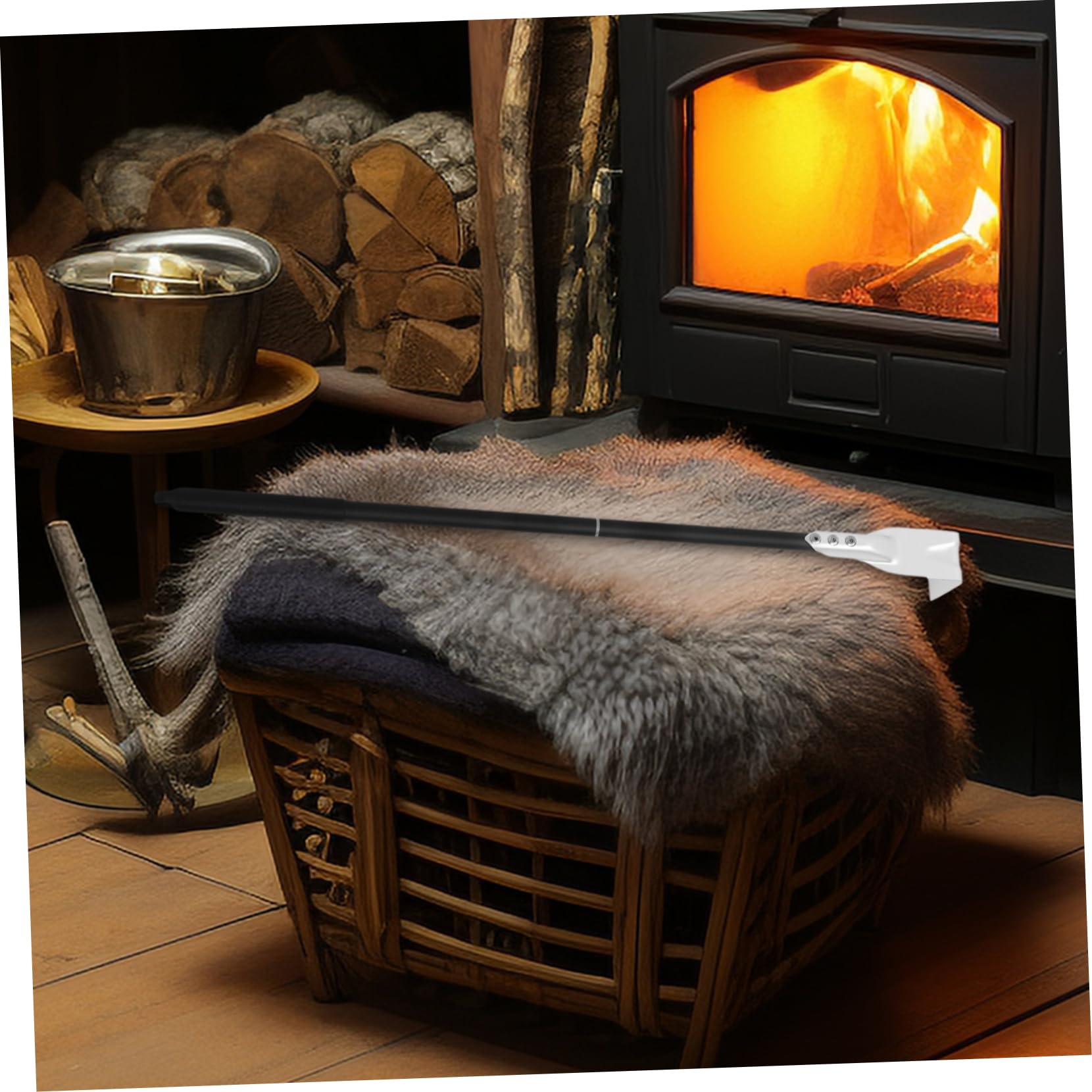 Cabilock Heater Ash Handle and Spatula for Pizza Oven Cleaning and Ash Scraper