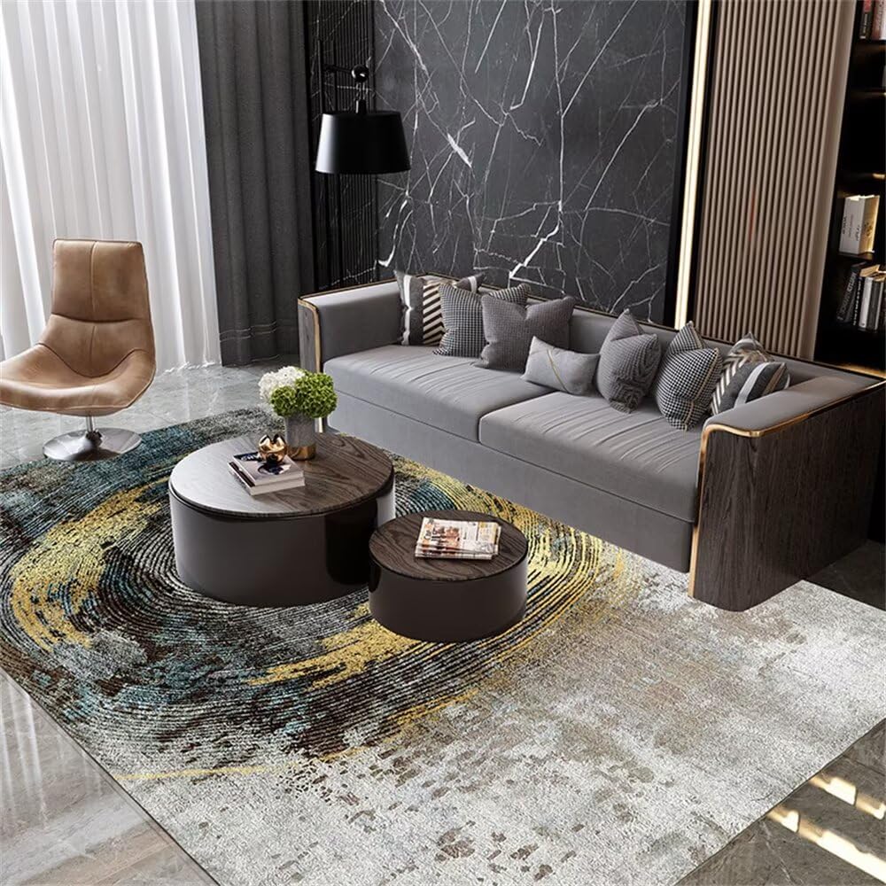 Tapis de jeux bébé antidérapant et lavable grand format pour le salon