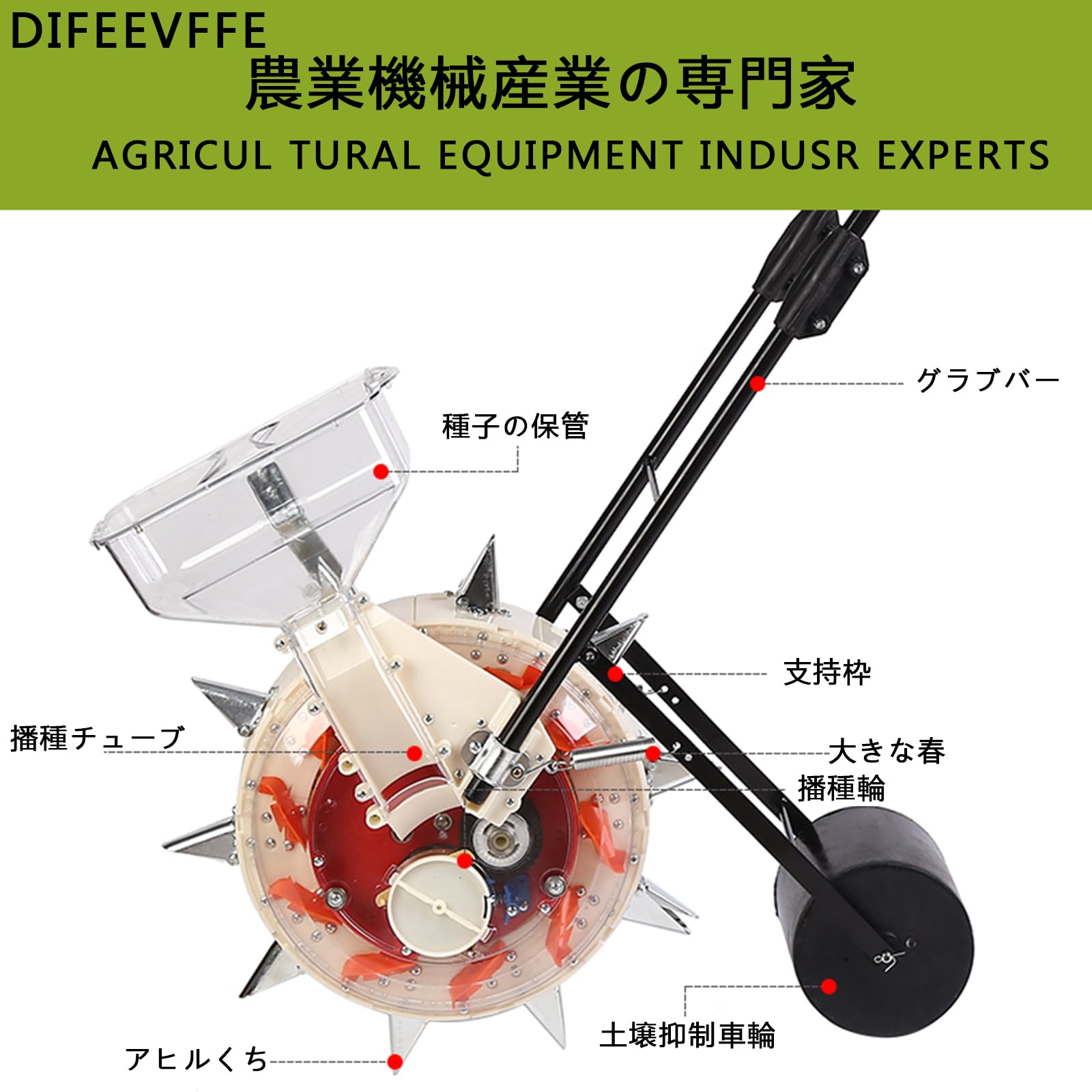 Amazon.co.jp: 種まき機 手動種まき機 野菜播種機 手動プッシュ 播種機