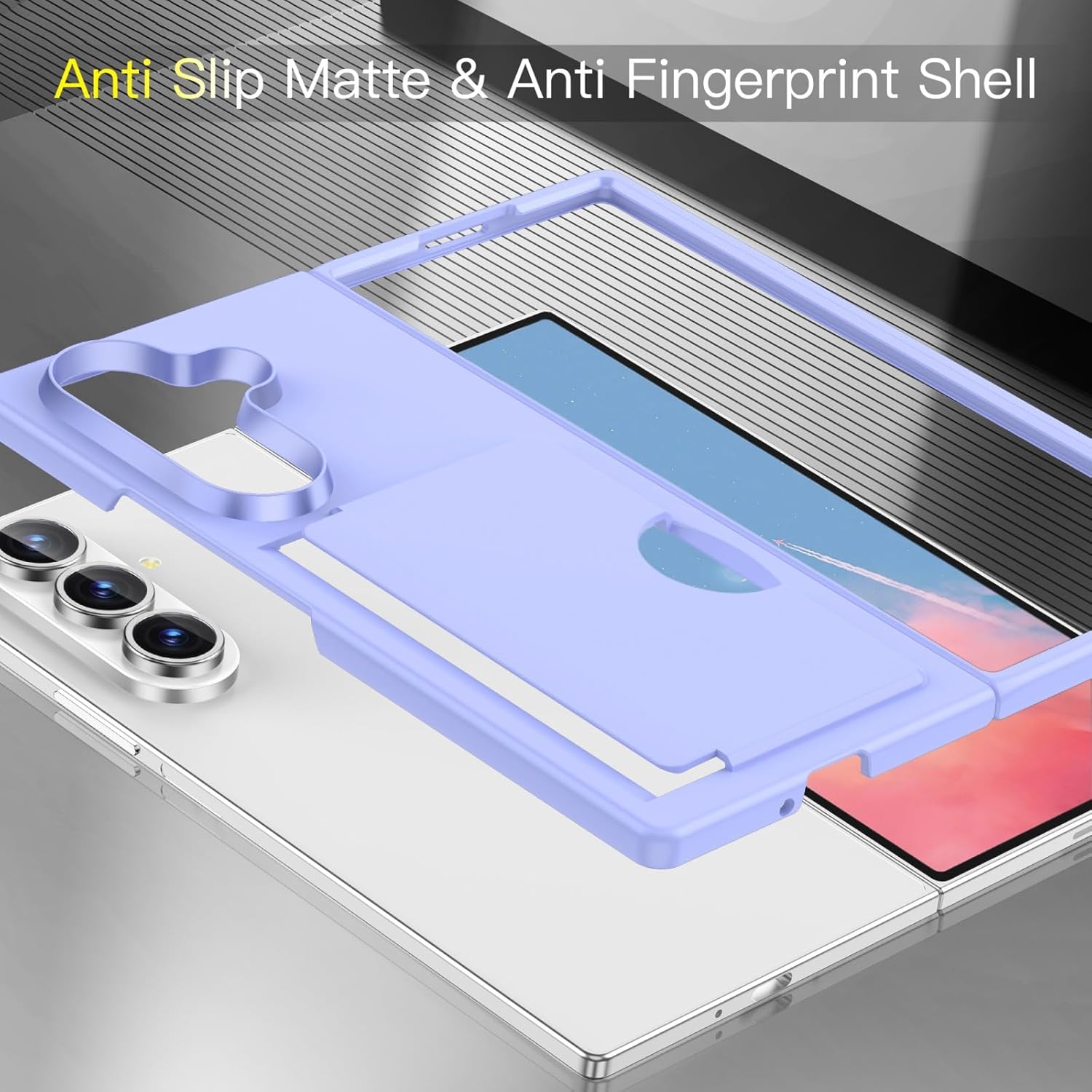 for Samsung Galaxy Z Fold 7 Case with Card Holder, Full-Body Rugged Shockproof Drop Protection Skin Friendly RFID Blocking Wallet Phone Case for Galaxy Z fold 7, Clear