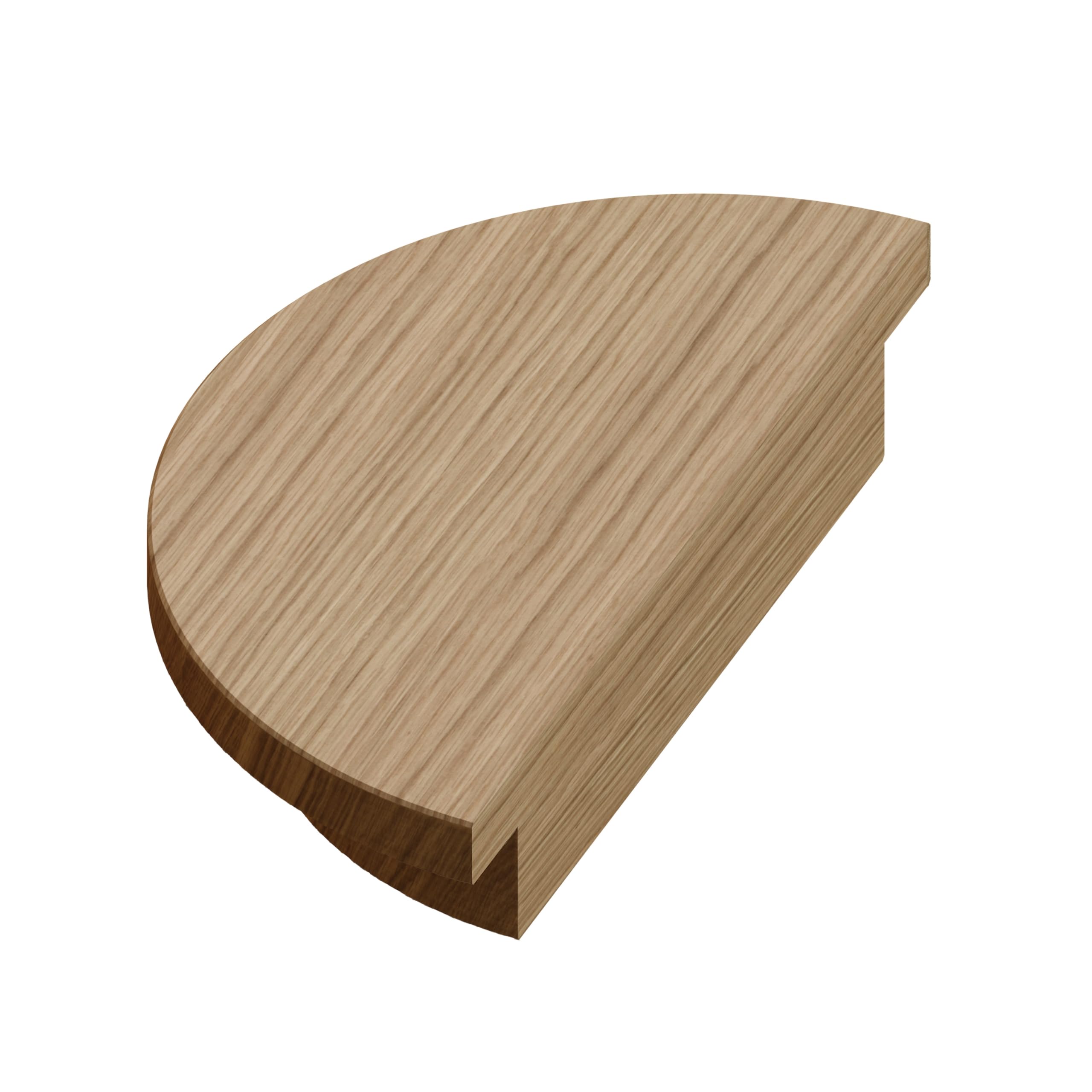 Sossai Drewniane uchwyty meblowe z dębu, GAH02, rozstaw otworów 90 mm, średnica 150 mm, 6 sztuk