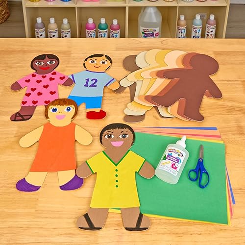 Miniatura 6 de Colorations Multicultural Big People Shapes Set de 24, tarjeta brillante multicultural, papel de color de piel, niños de todo el mundo, personas de