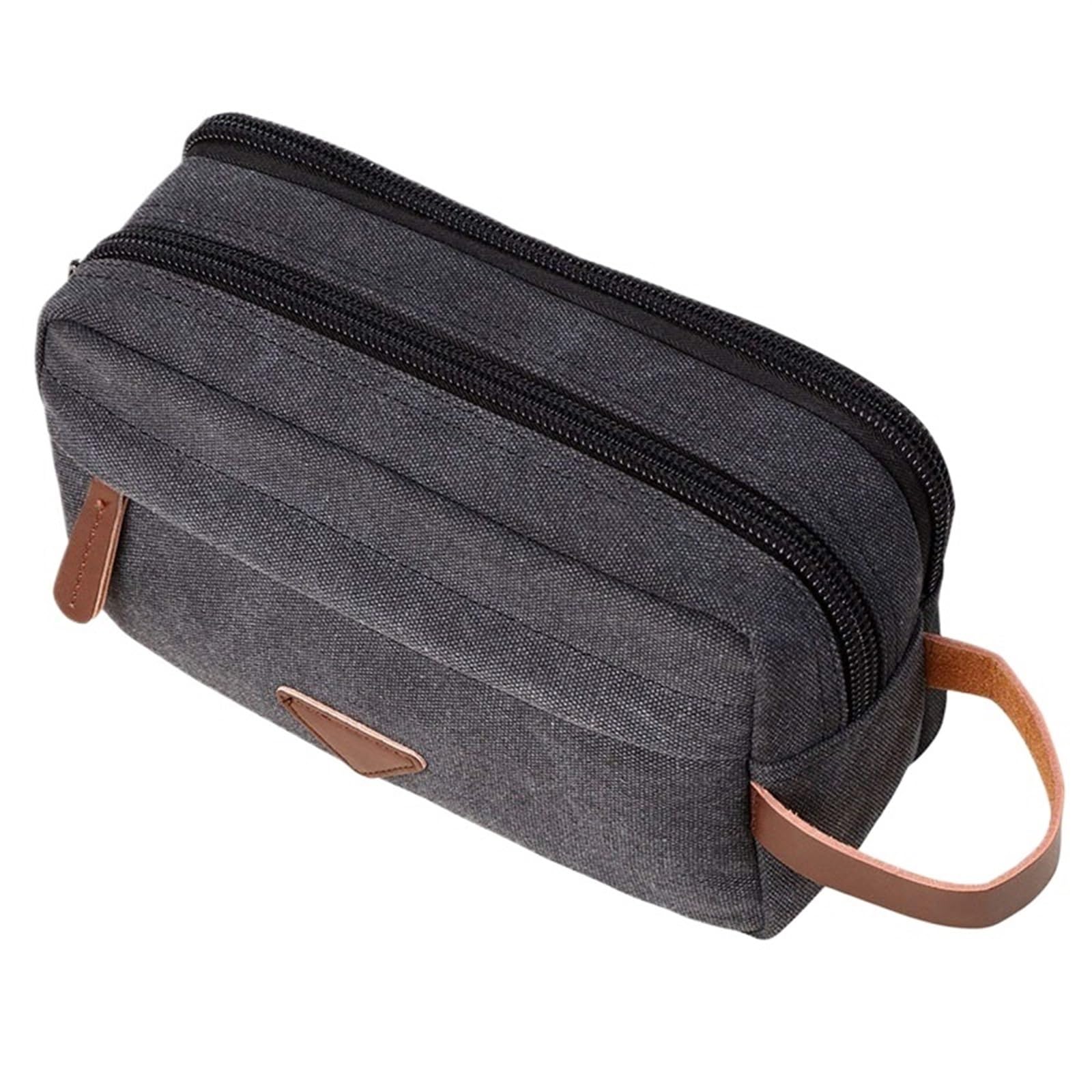 Neceser Bolso de Mano for Hombre, Neceser, Organizador cosméticos, Bolsa Lona for Viaje, Maquillaje for Mujer, Estuche Belleza for for(Black)