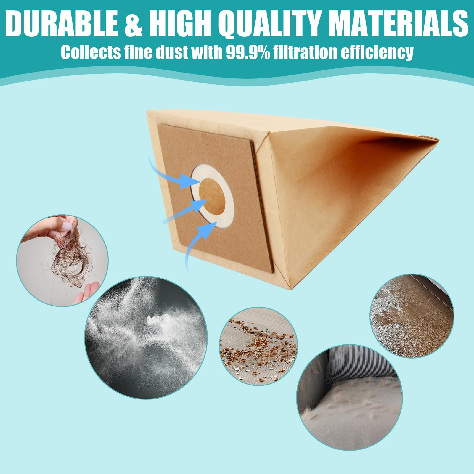 5 Sacchetti Per Aspirapolvere Carta Compatibili Con Bush/Vytronix/Argos - Filtraggio 5 Strati - 2