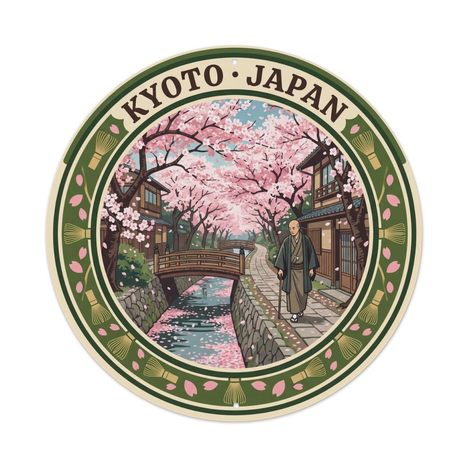 Kyoto Matcha Philosopher Path Regional Food Culture Metal Tin Sign