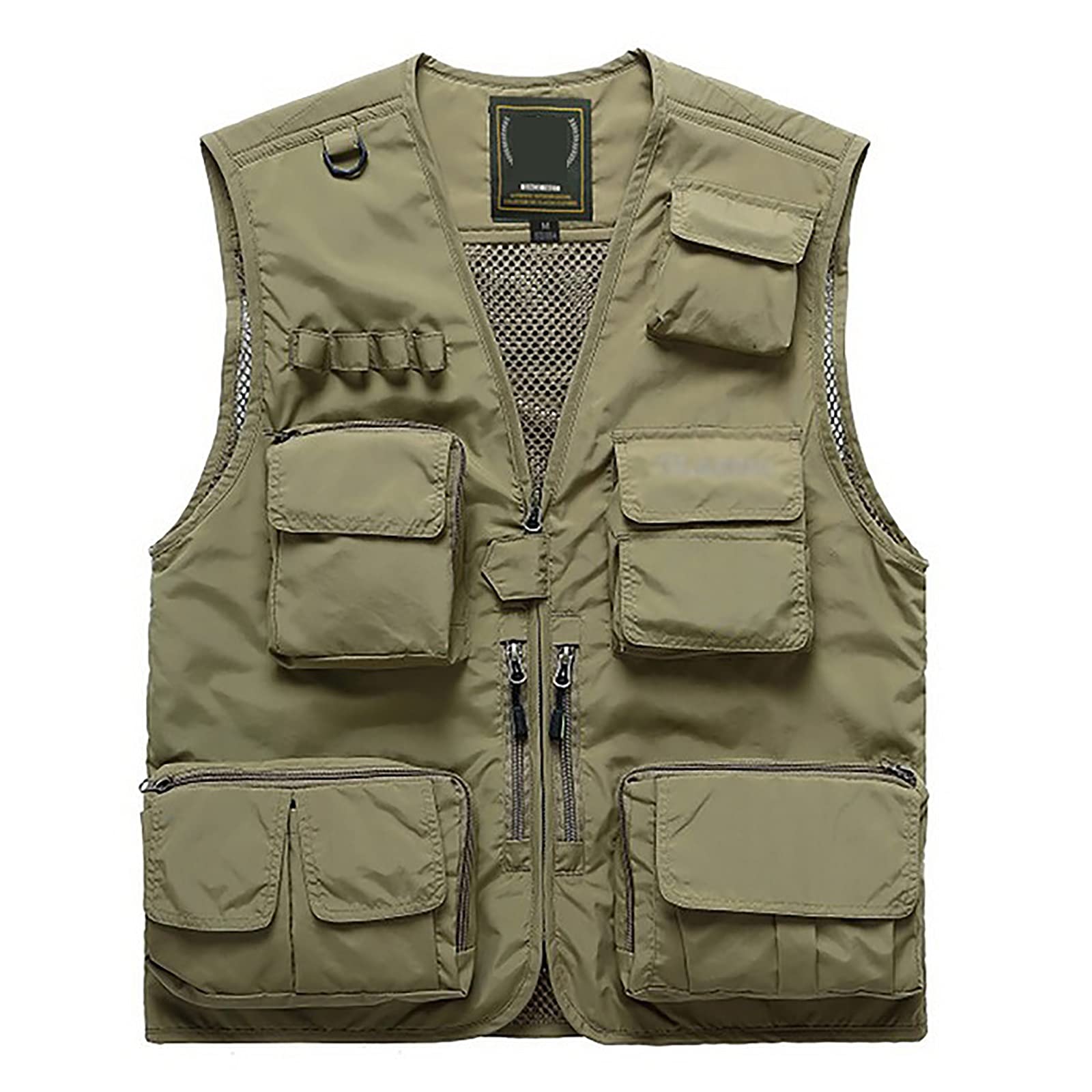 G&F Męska kamizelka outdoorowa z wieloma kieszeniami kemping wędkarstwo fotografia kamizelka codzienna odzież wierzchnia (kolor: khaki, rozmiar: XL)