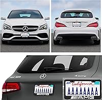 Vista 5 de 2PCS License Plate Frames for Mercedes Benz-AMG, Premium Aluminum Alloy Weather Proof License Plate Covers with Screw Caps, Front License Plate Car