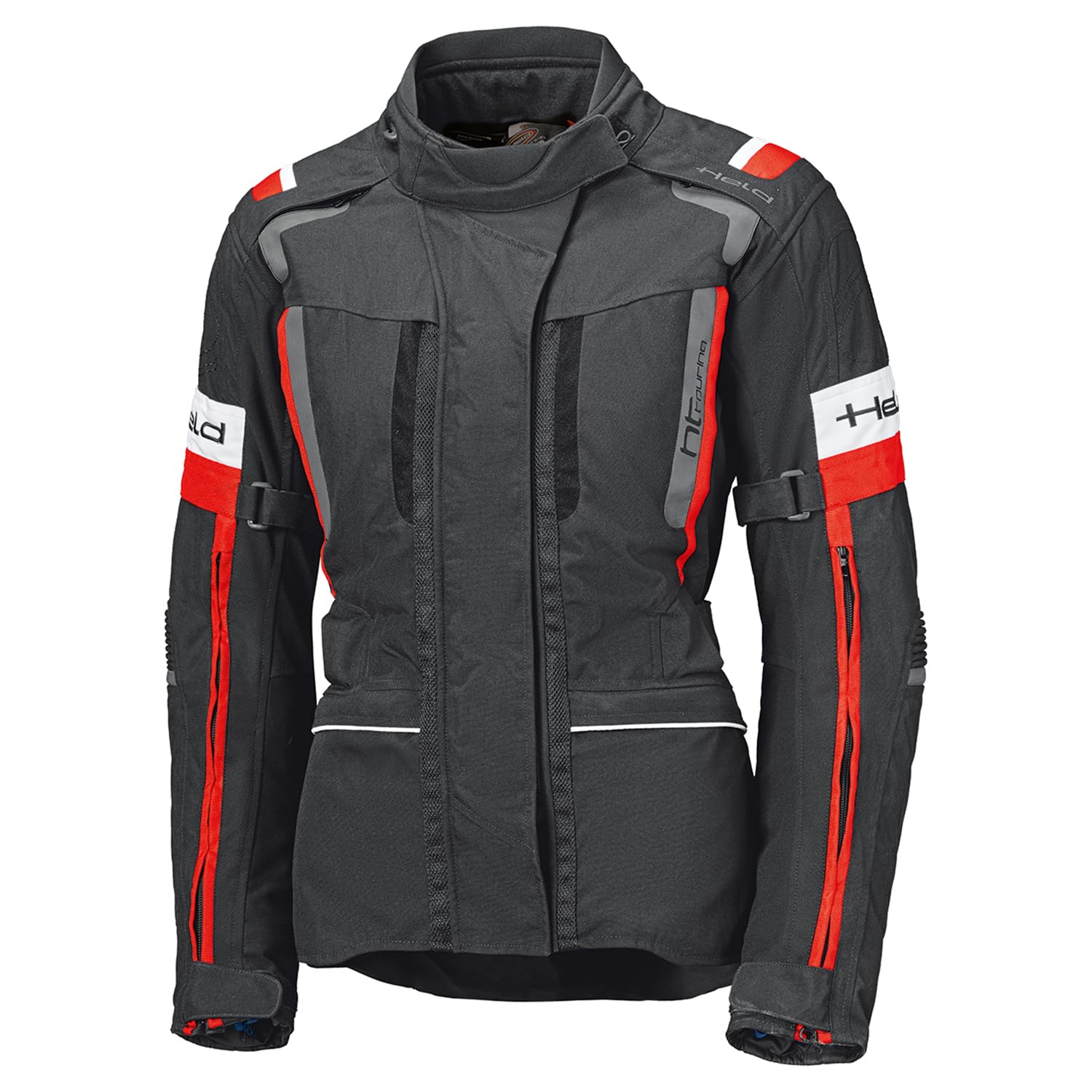 Held 4-Touring II Tourenjacke - Motorrad Jacke Wasserdicht - Textil Motorradjacke Damen mit Protektoren Level 1 - CE Schutzkleidung Klasse A, Schwarz