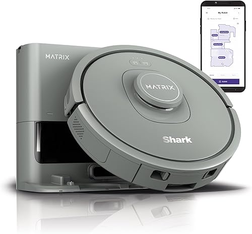 Shark RV2300S Matrix - Robot aspirador autovaciado (renovado sin manchas en alfombras y suelos duros, base de capacidad de 30 días sin bolsa, mapeo