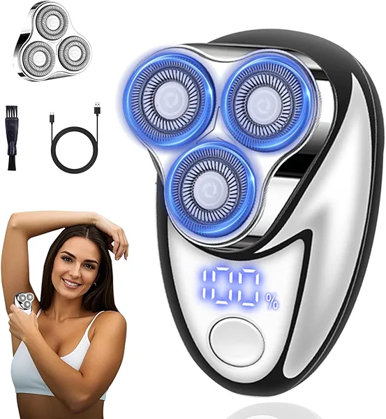 Mini Electric Shaver, Mini Portable Razor, USB Rechargeable Waterproof Shaver for Travel Office,Wet & Dry Electric Pubic Trimmer, Waterproof Body Groomer (for Women)