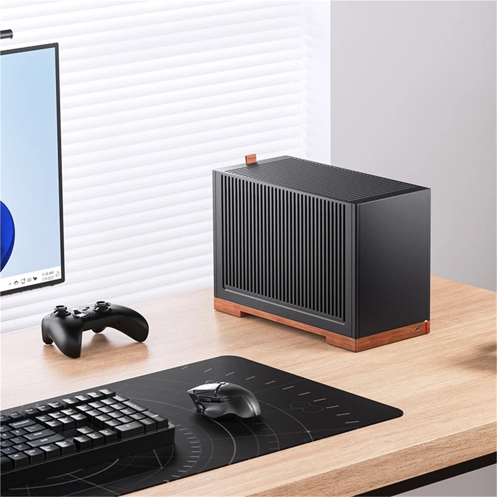 Kompatibel mit JONSBO T9 V5 ITX-Gehäuse, PCIe 5.0 | Das Aluminium-Minigehäuse enthält einen PCI-E 5.0-Riser for die vertikale GPU-Montage.(T9 5.0 black)