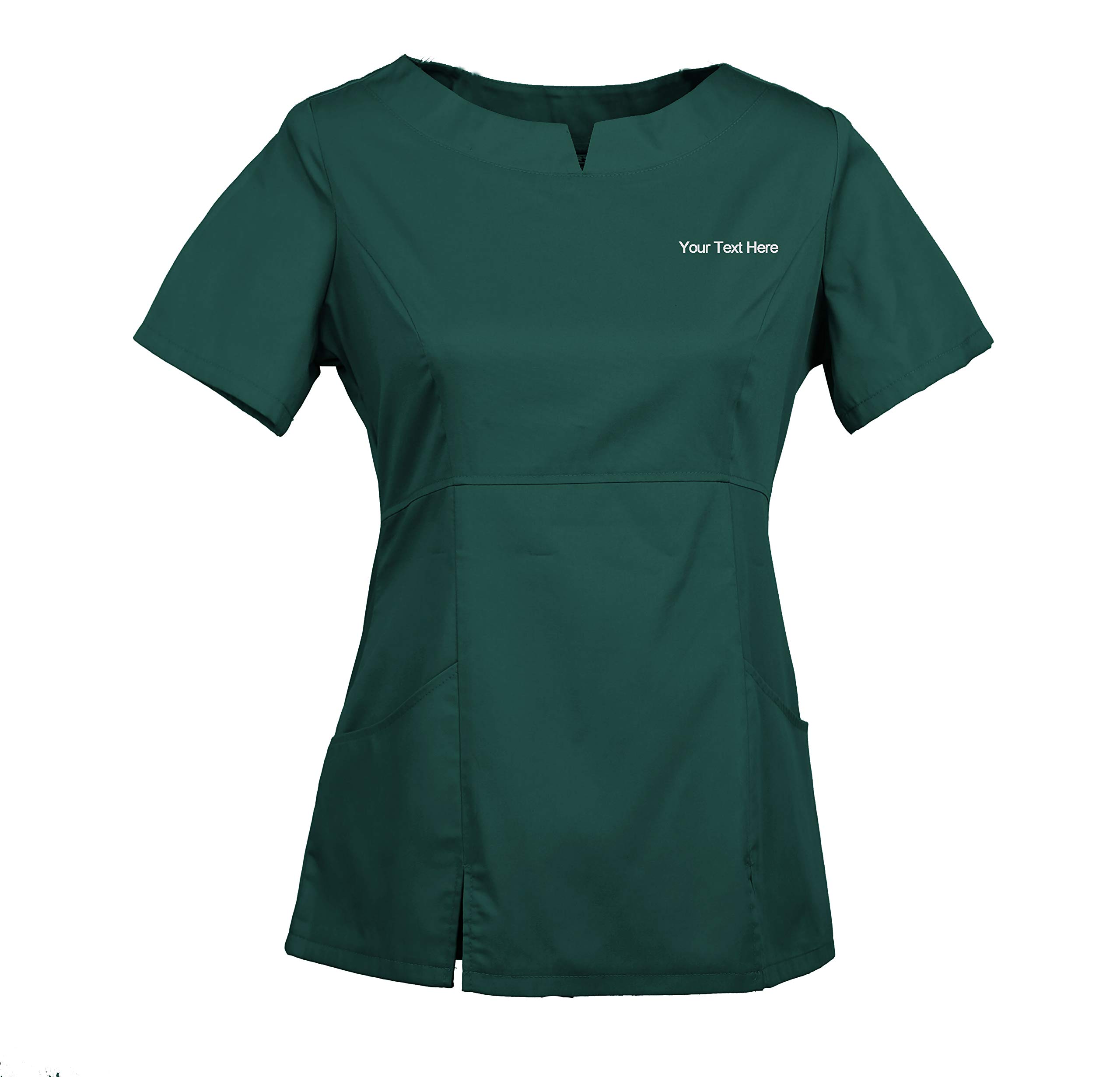 TAILOR'S Women's Personalized Scrub Tunic Medical Scrubs Hospital Scrub Top Customizable