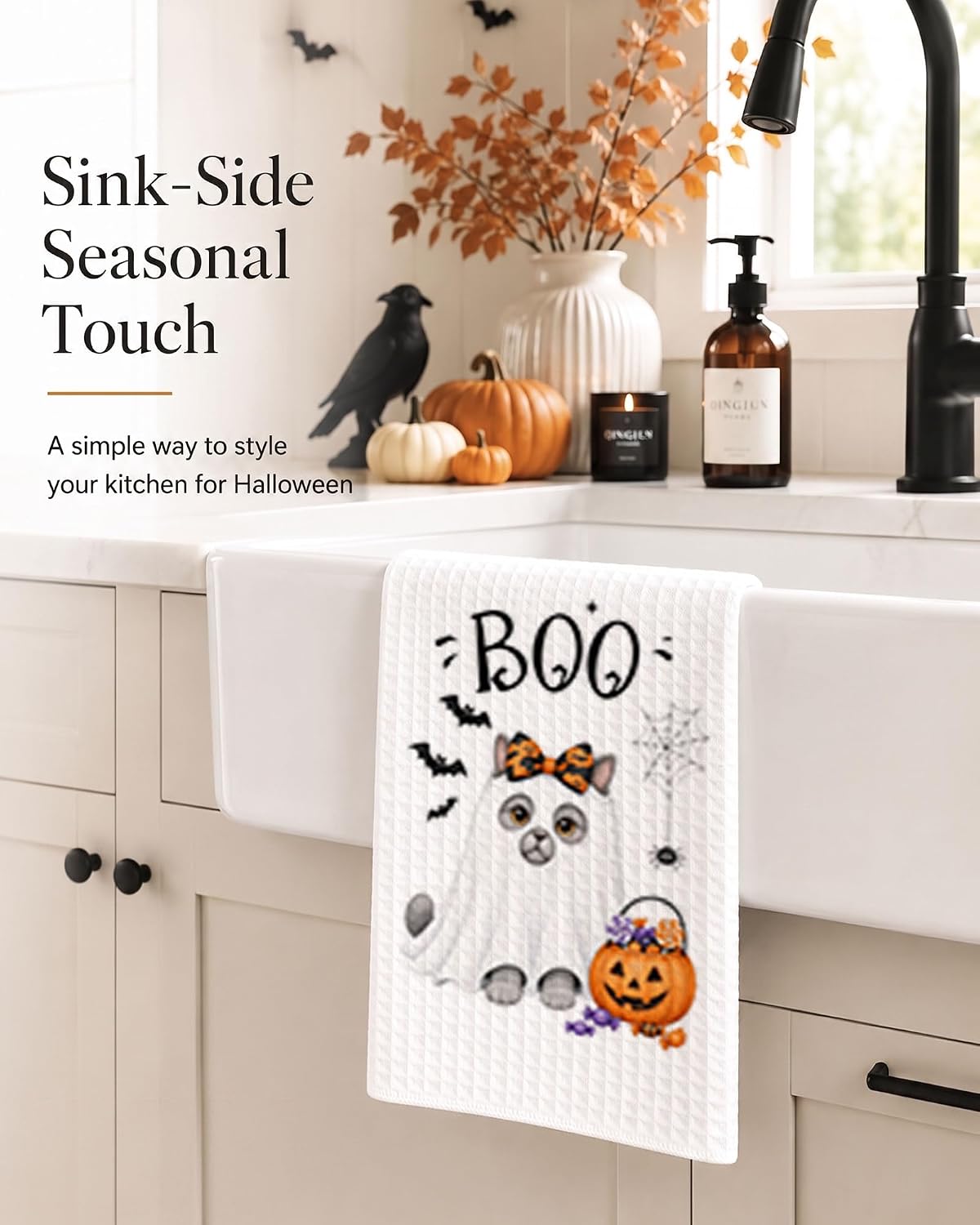 Halloween British Shorthair Kitchen Towel, Funny Cat Lover Gift-C05 image 4