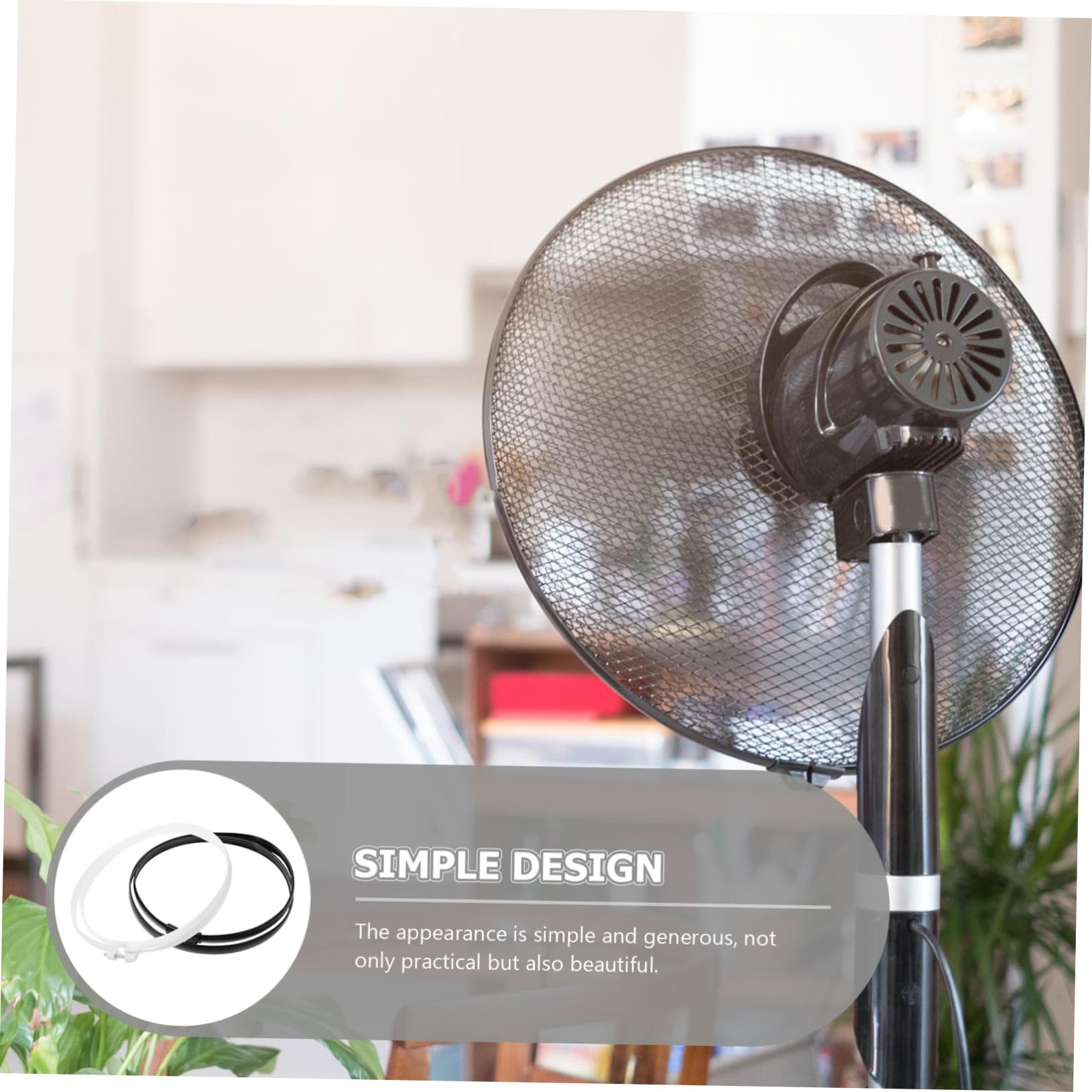 2 aros de repuesto para ventilador de pedestal de 16 pulgadas, anillos de retención de rejilla de plástico para ventiladores de mesa y de pie, piezas de ventilador de fácil instalación 8