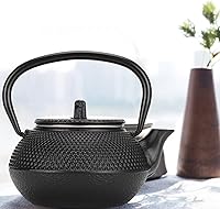 Vista 6 de Tetera japonesa de hierro fundido Tetsubin, tetera con colador para estufa, hervidor de té seguro para hervir té de agua caliente, regalos del día
