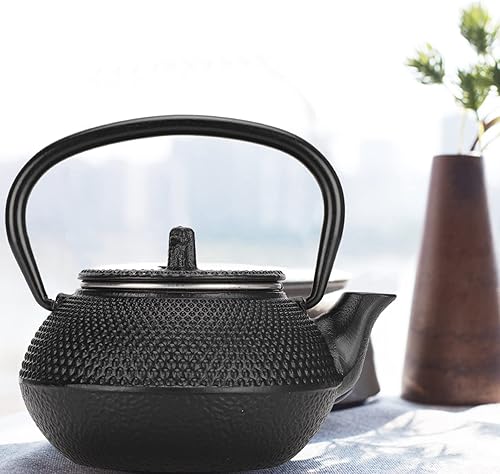 Miniatura 6 de Tetera japonesa de hierro fundido Tetsubin, tetera con colador para estufa, hervidor de té seguro para hervir té de agua caliente, regalos del día