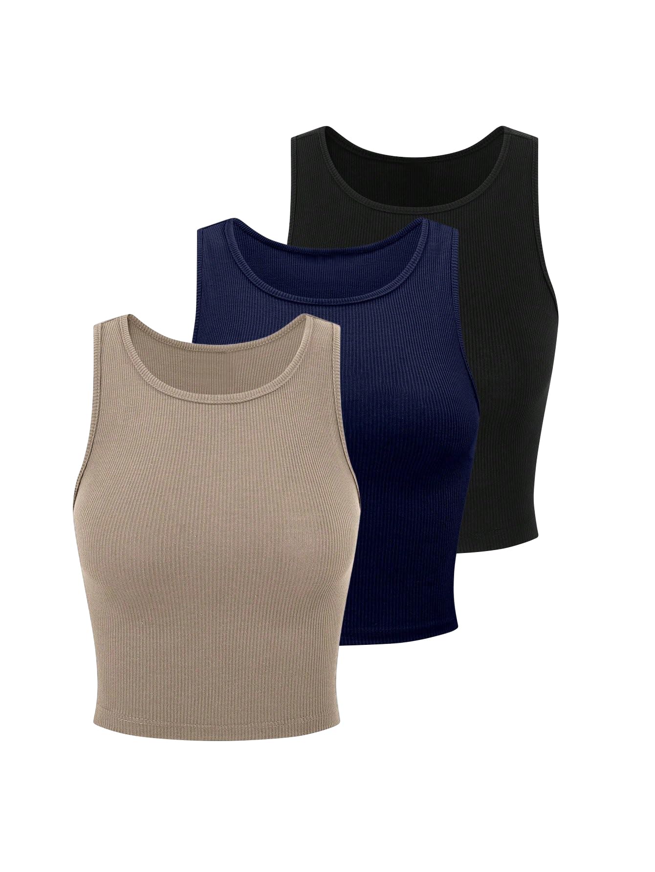 KERI PERRY Tops for Women Crop Top for Women's Tank Activewear Tee Sports Western Casual Cotton Camisole Pack of 3 Combo-picture-11