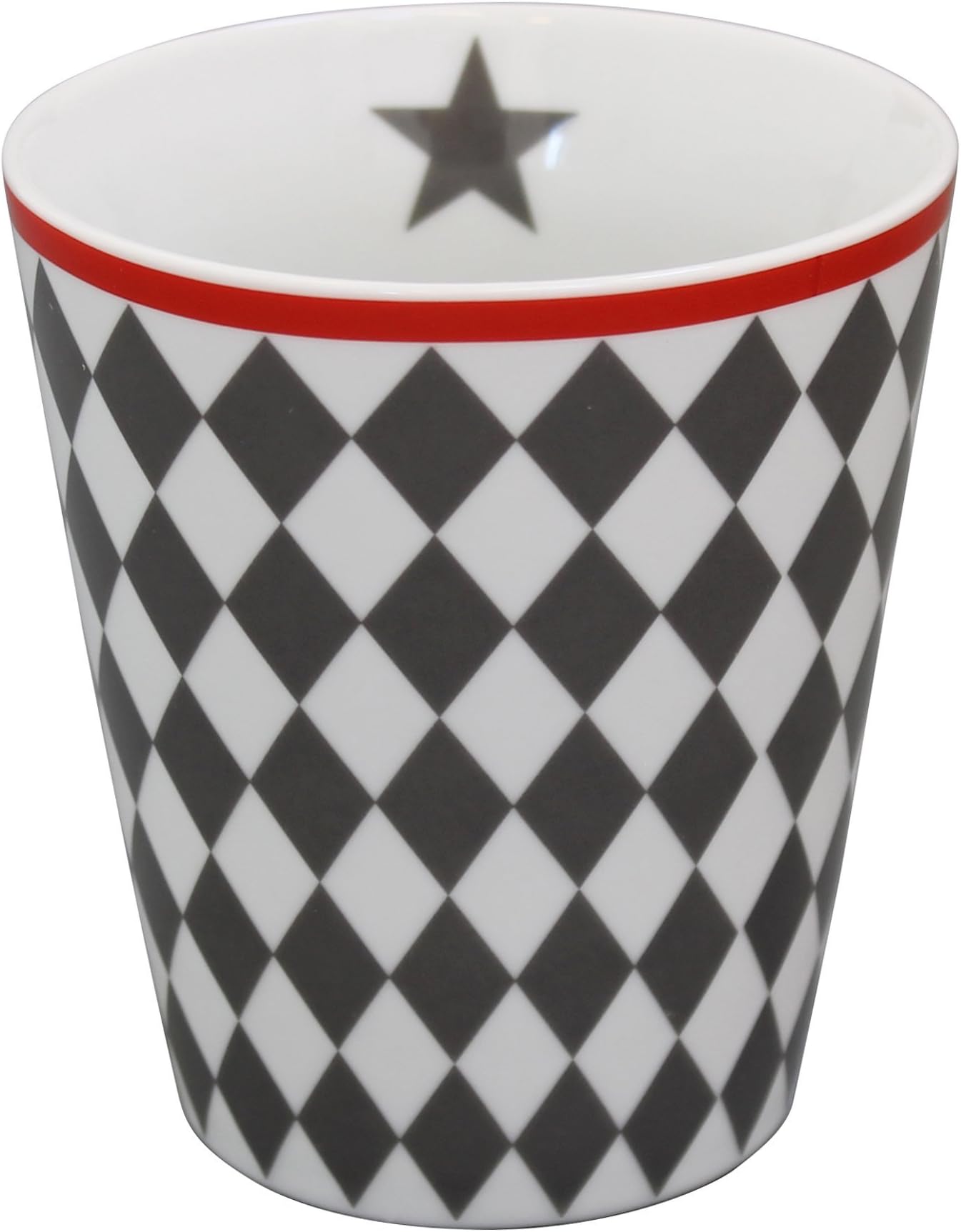 Krasilnikoff Mug Charcoal Harlequin 10 cm [P] [W]