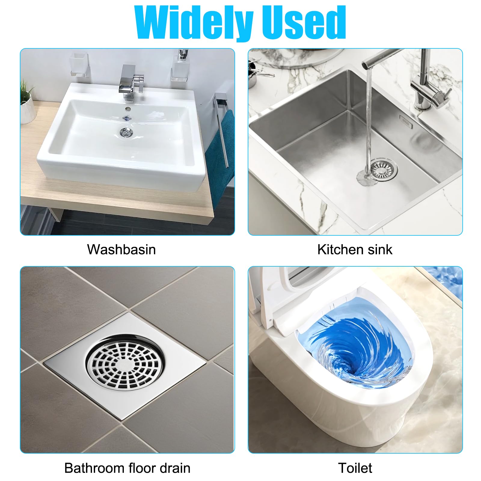 3 Piezas Cepillo de Limpieza para Desagüe, 71 cm Cepillo Flexible para Limpiar Desagües, Herramienta de Drenaje para Eliminar Pelos y Desatascar, Cepillos para Tuberías, para Cocina, Fregadero y baño
