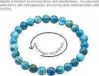 Vista 391 de Amazing Gemstone Pulsera de cristal para mujeres y hombres, pulsera de cristal curativo de protección, pulsera elástica con cuentas de piedras