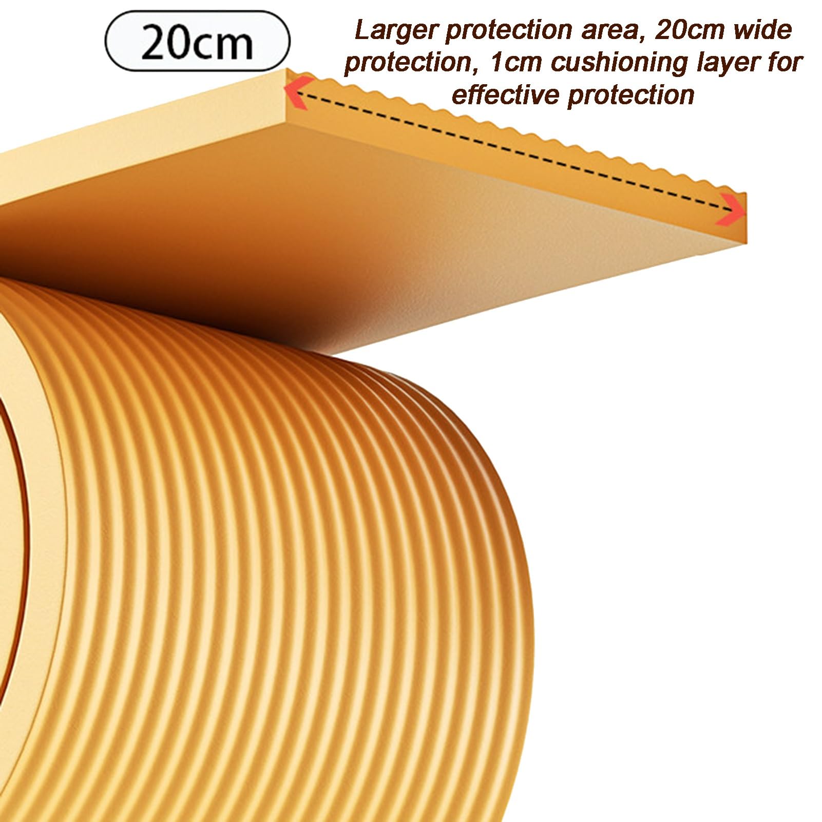 Générique Protection Murale et de Bord en Mousse pour Meubles et escaliers, Blanc cassé, 60 cm de Large x 4 m de Long - Sécurisation bébé, Protection Contre Les Chocs, re