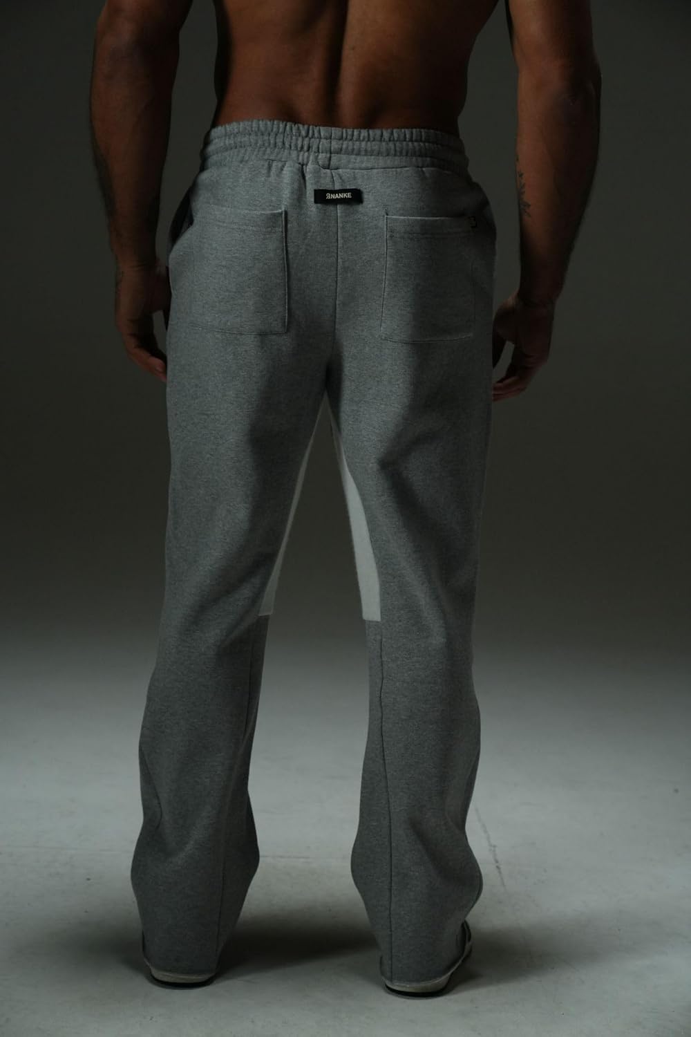 ANANKE Fate Heavyweight Fleece Flared Sweatpants for Men with Pockets | Wide Leg Warm Streetwear
